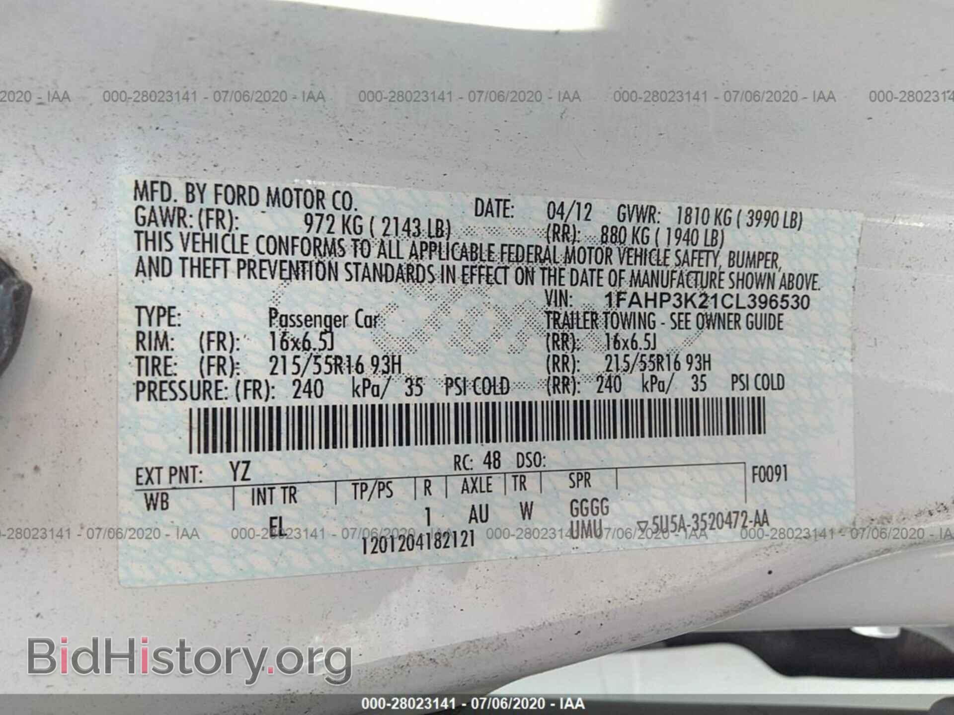 2012 FORD FOCUS - VIN: 1FAHP3K21CL396530 - Фото 9