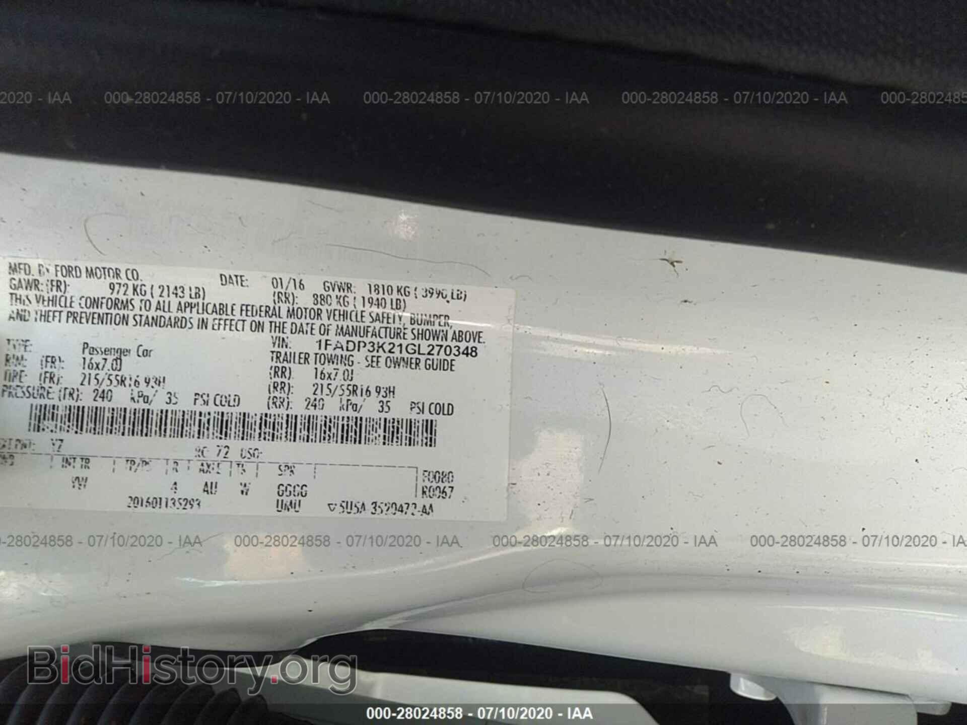 2016 FORD FOCUS - VIN: 1FADP3K21GL270348 - Photo 9