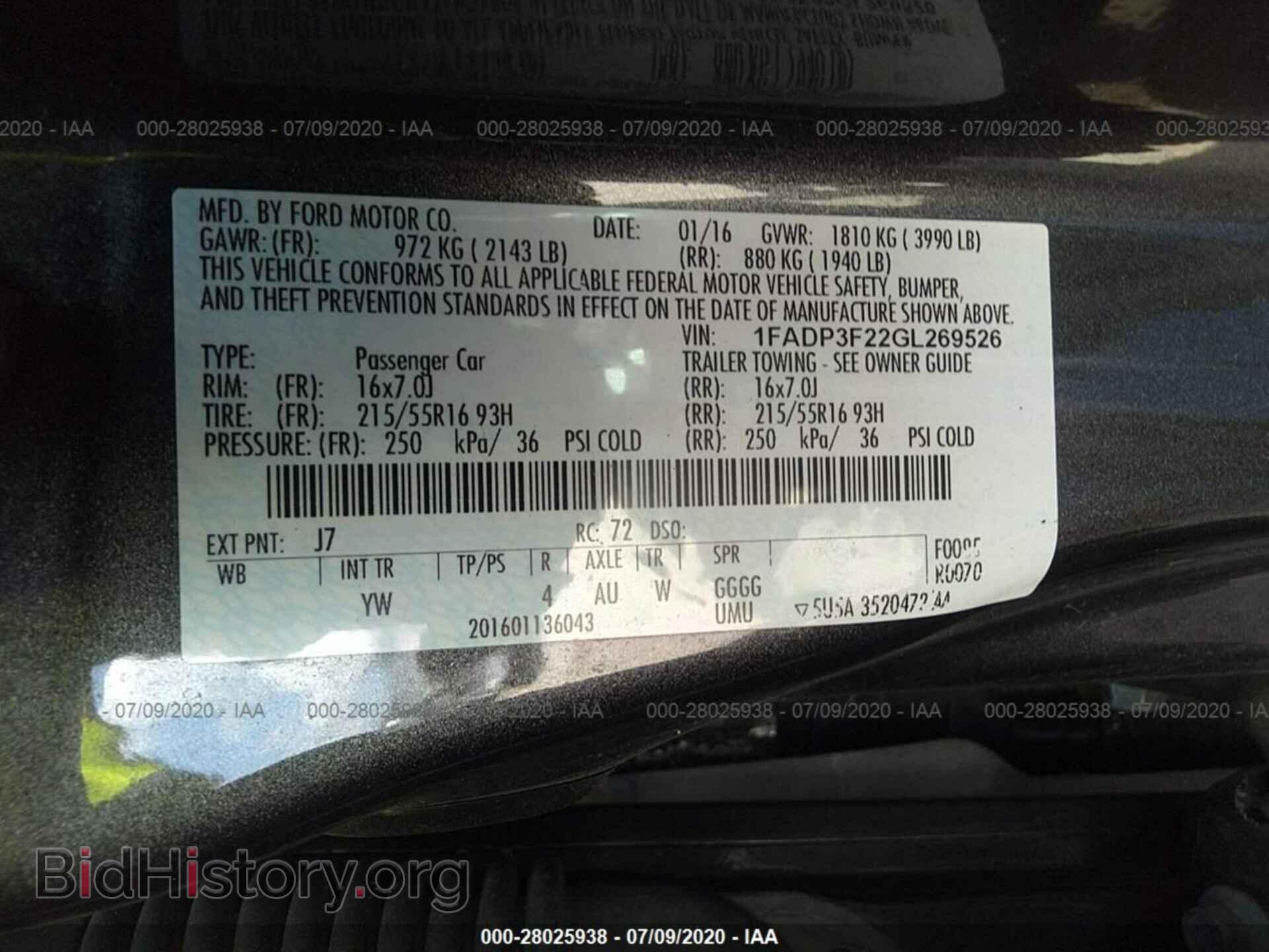 2016 FORD FOCUS - VIN: 1FADP3F22GL269526 - Photo 9