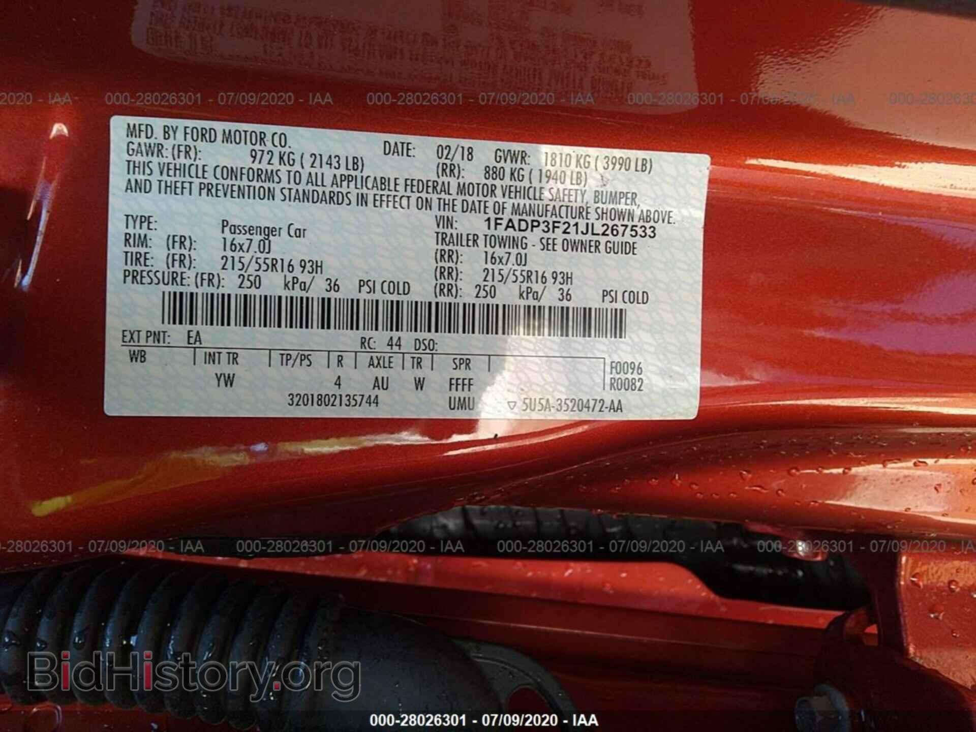 2018 FORD FOCUS - VIN: 1FADP3F21JL267533 - Фото 9