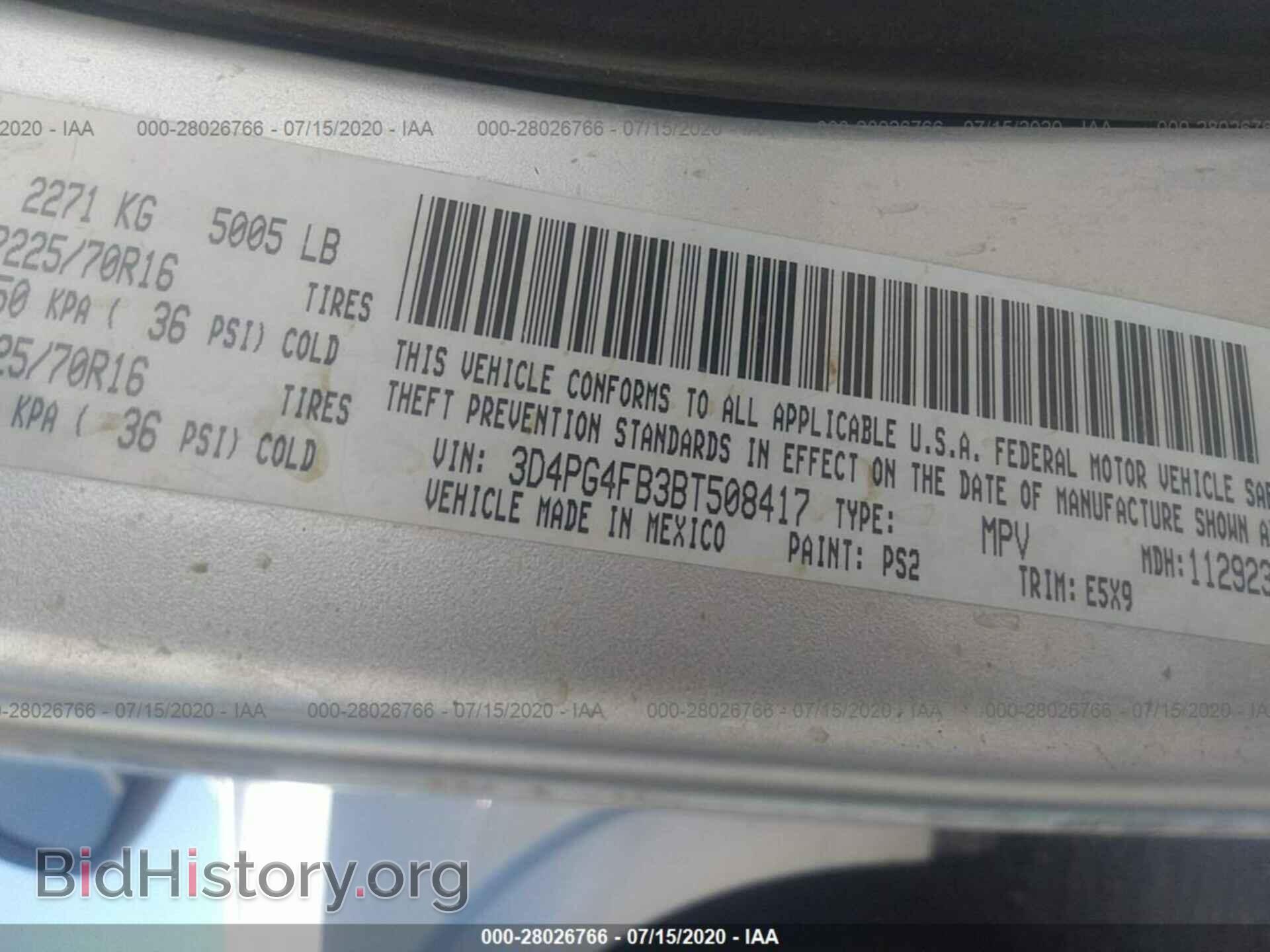 2011 DODGE JOURNEY - VIN: 3D4PG4FB3BT508417 - Photo 9