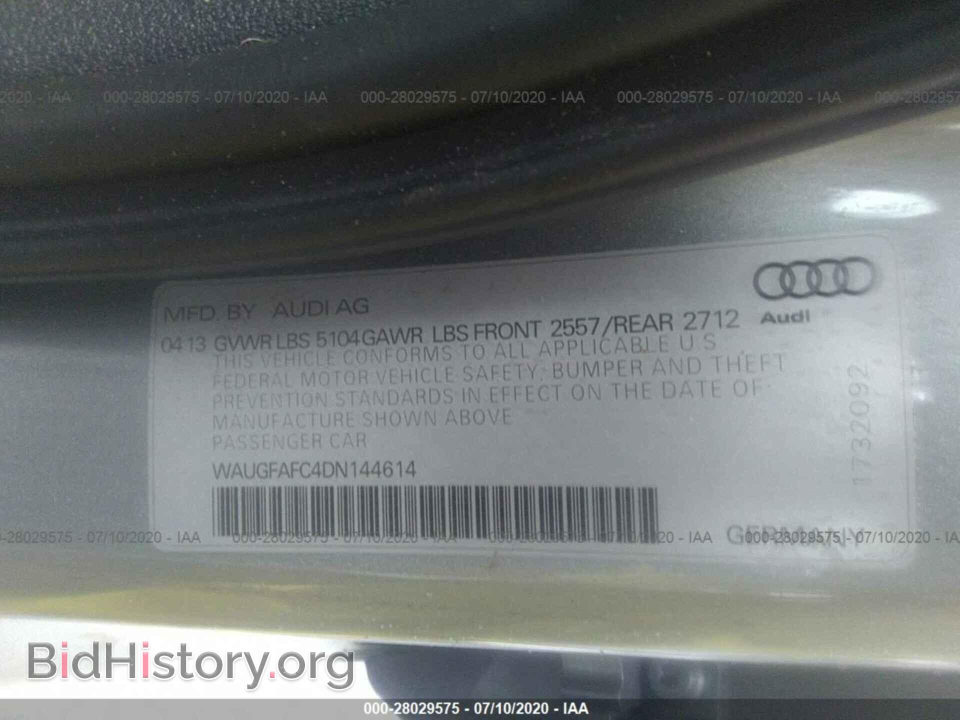 2013 AUDI A6 - VIN: WAUGFAFC4DN144614 - Photo 9