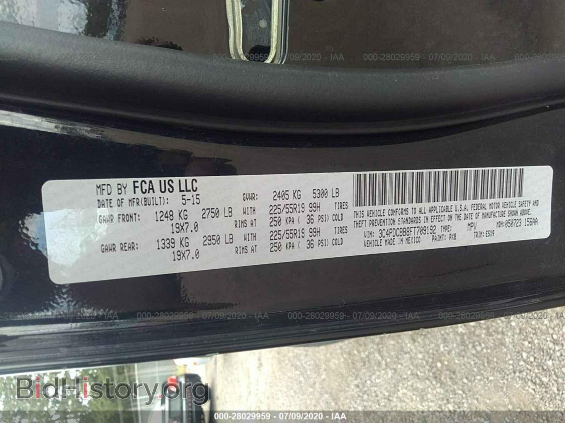 2015 DODGE JOURNEY - VIN: 3C4PDCBB8FT709192 - Photo 9