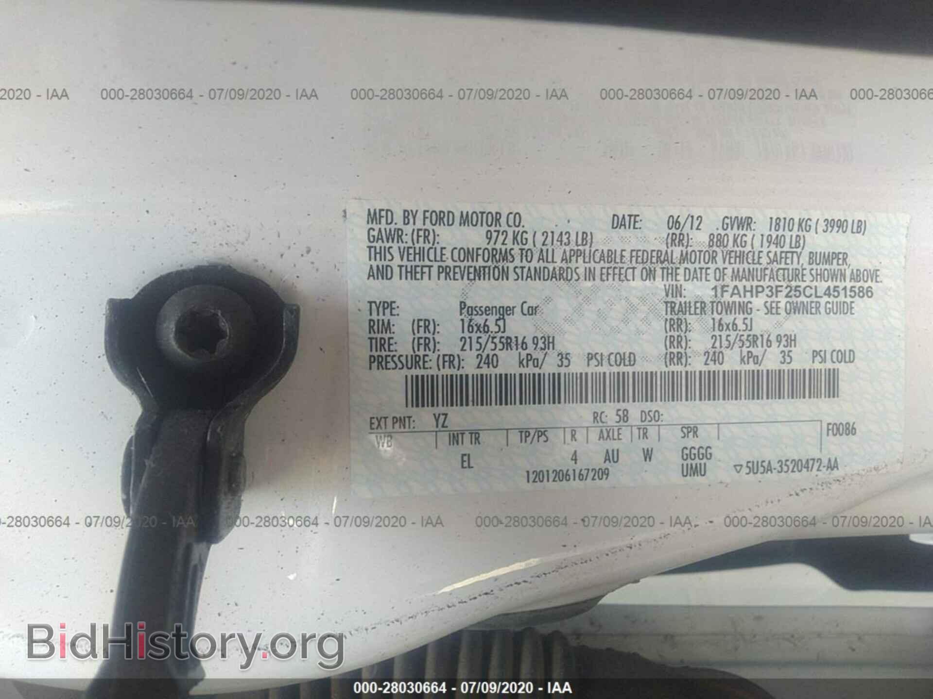 2012 FORD FOCUS - VIN: 1FAHP3F25CL451586 - Photo 9