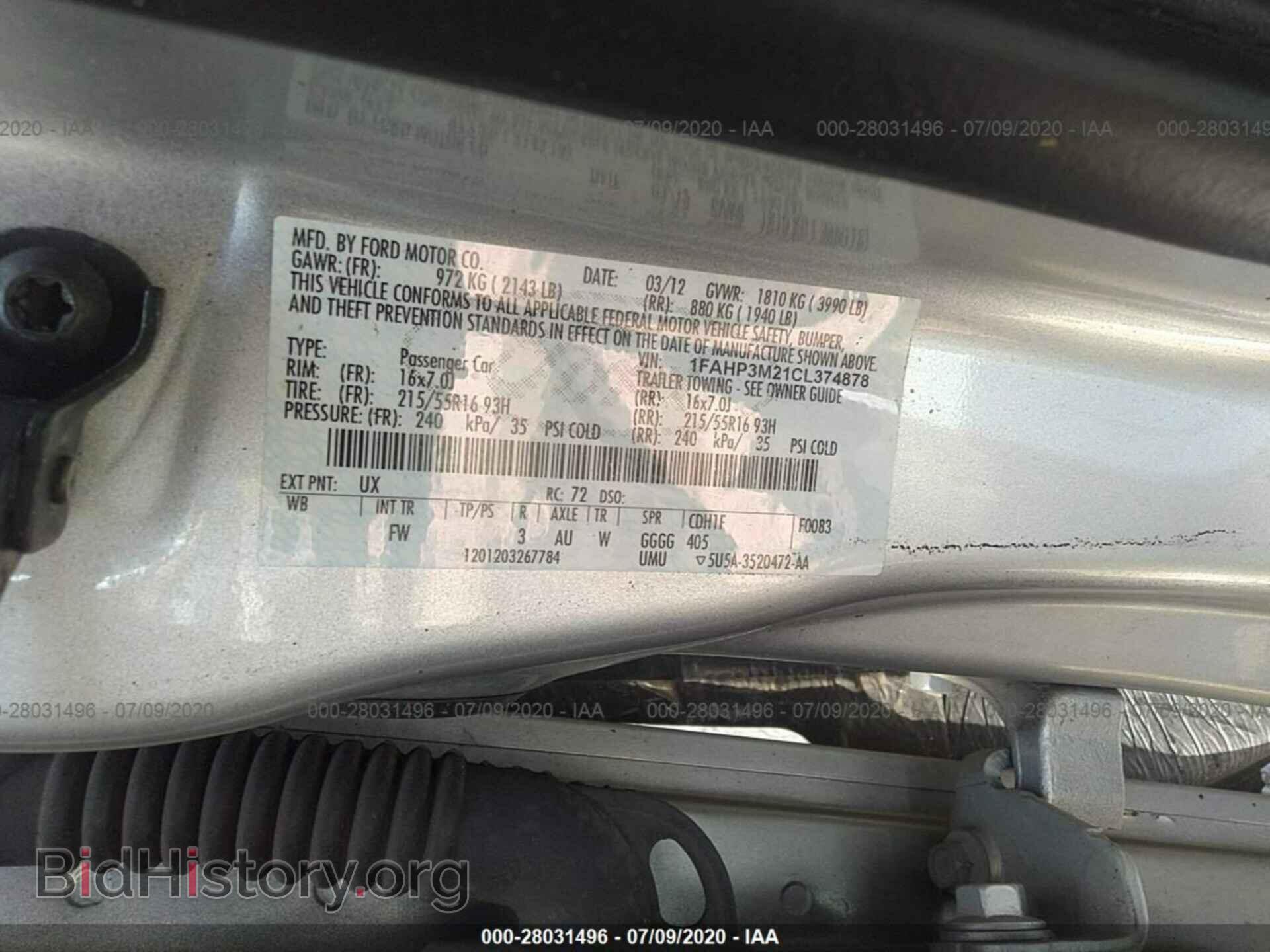 2012 FORD FOCUS - VIN: 1FAHP3M21CL374878 - Photo 9