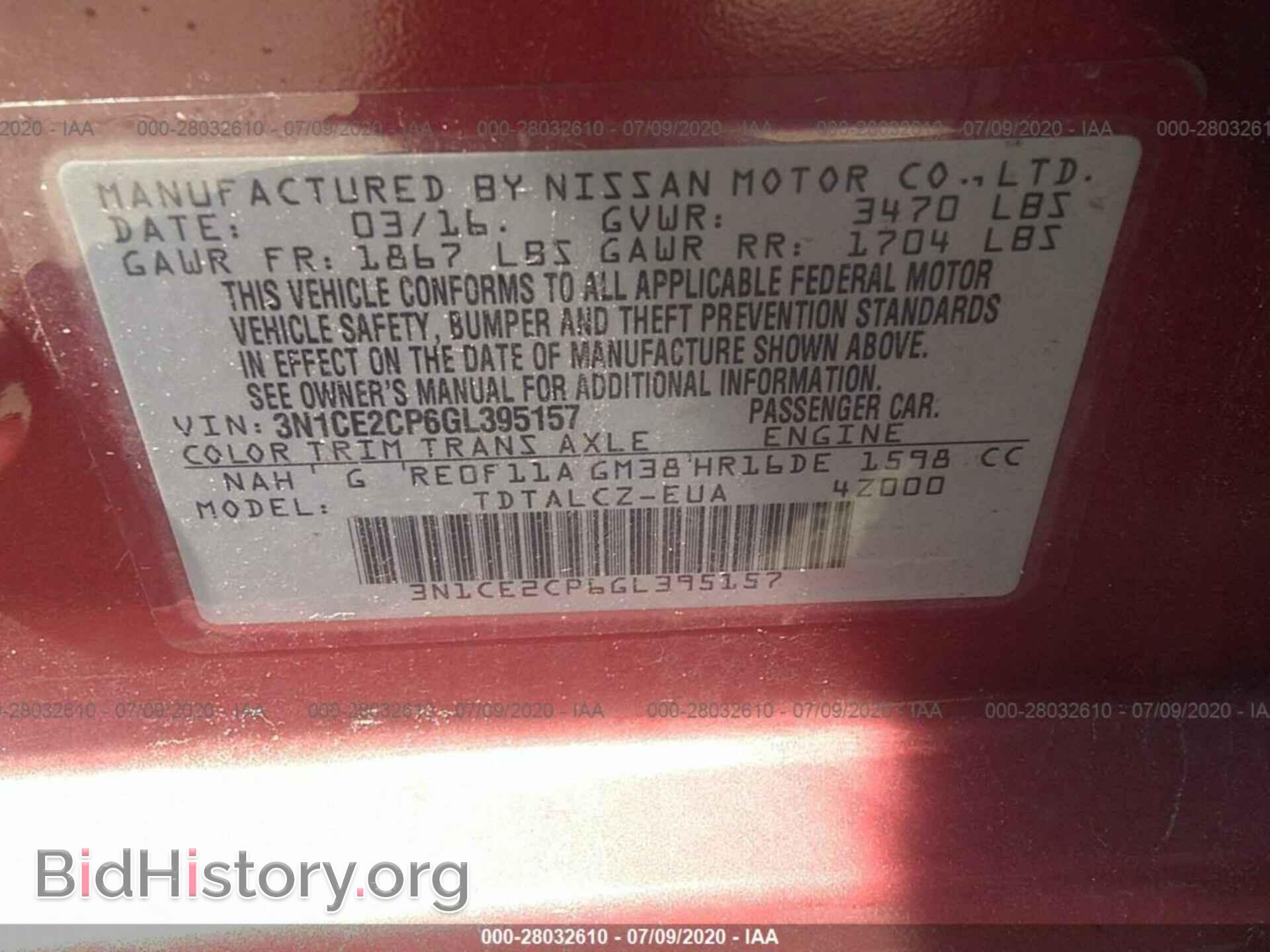 2016 NISSAN VERSA NOTE - VIN: 3N1CE2CP6GL395157 - Фото 9