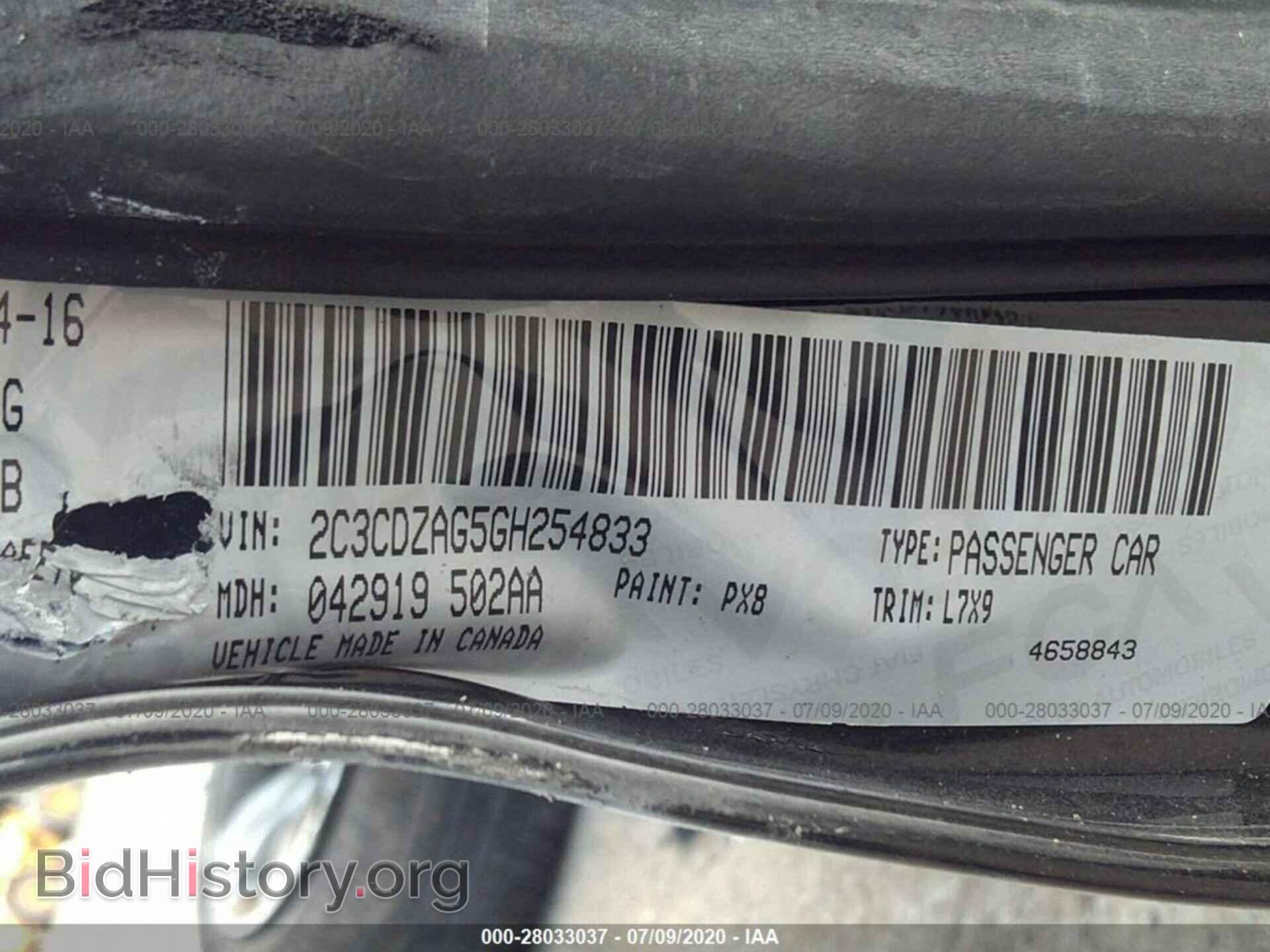 2016 DODGE CHALLENGER - VIN: 2C3CDZAG5GH254833 - Photo 9