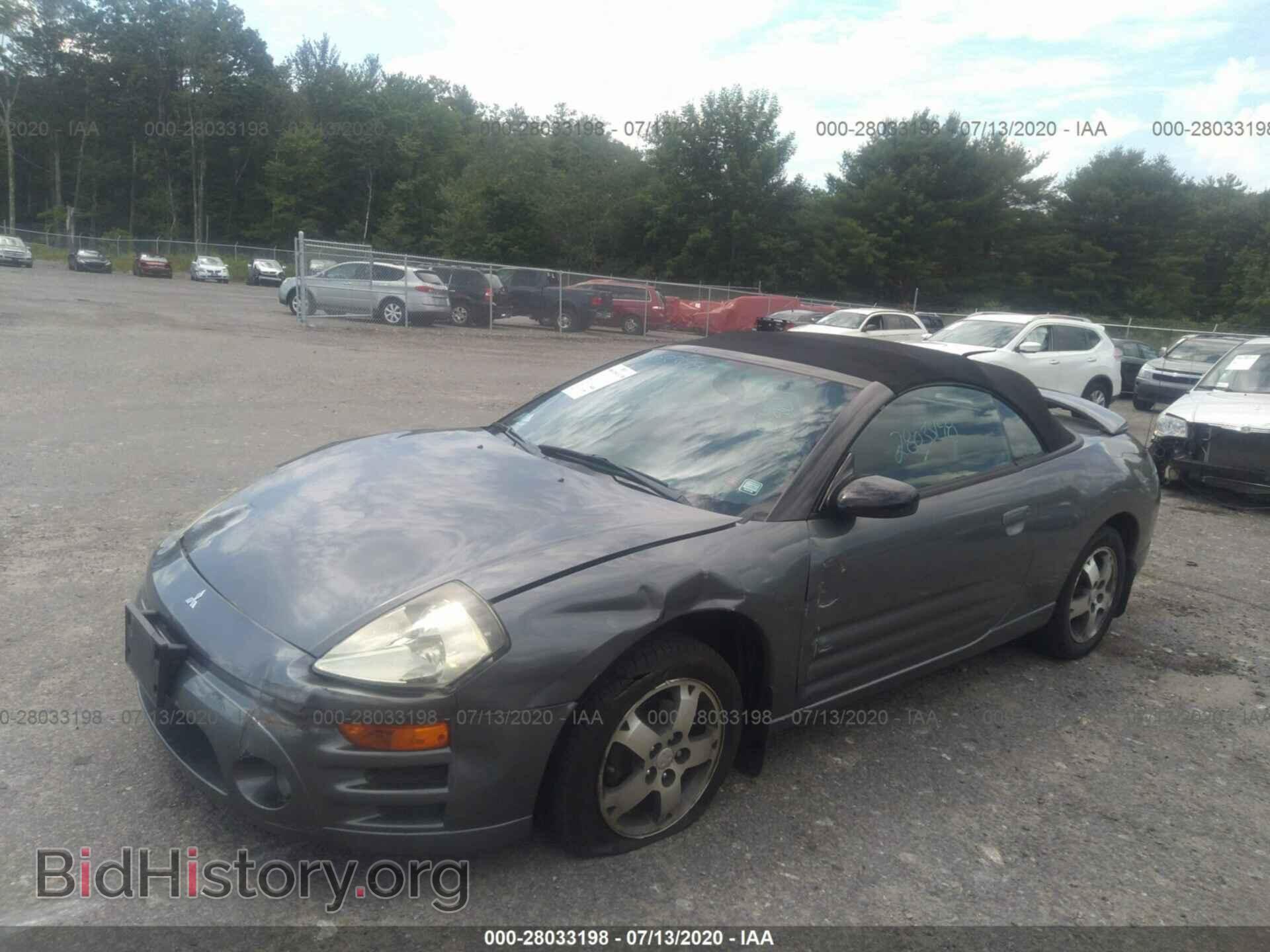 2003 MITSUBISHI ECLIPSE - VIN: 4A3AE45G03E168924 - Фото 2