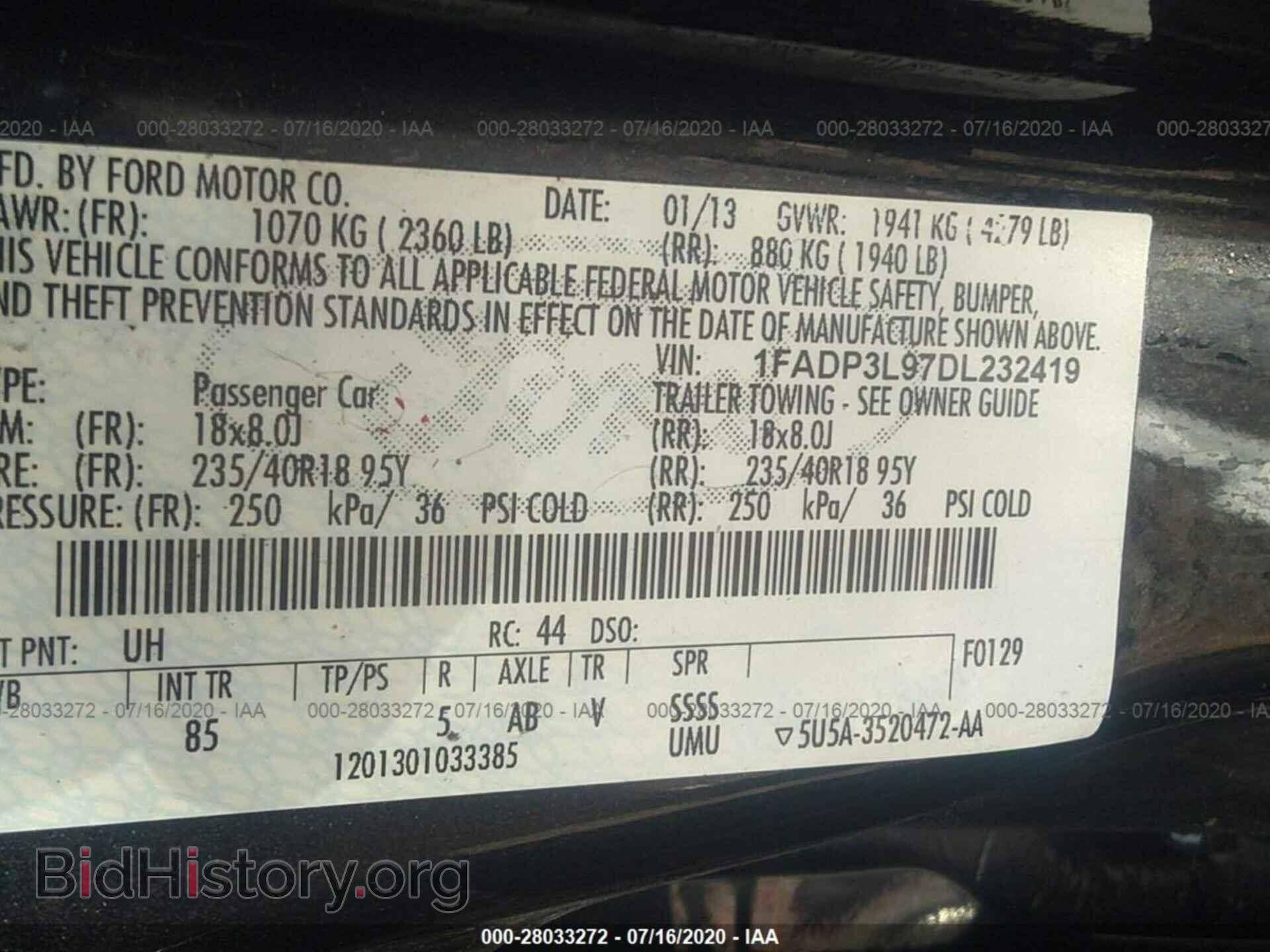 2013 FORD FOCUS - VIN: 1FADP3L97DL232419 - Photo 9