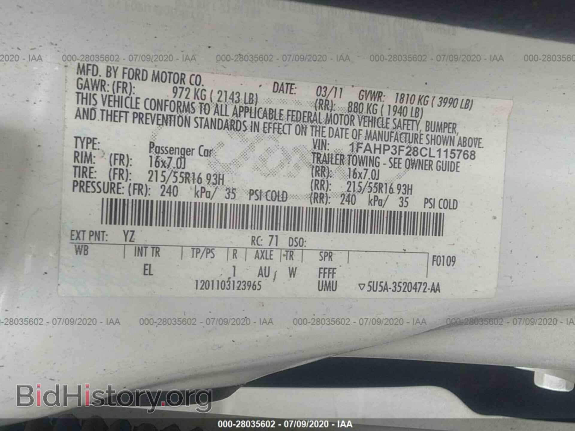 2012 FORD FOCUS - VIN: 1FAHP3F28CL115768 - Photo 9