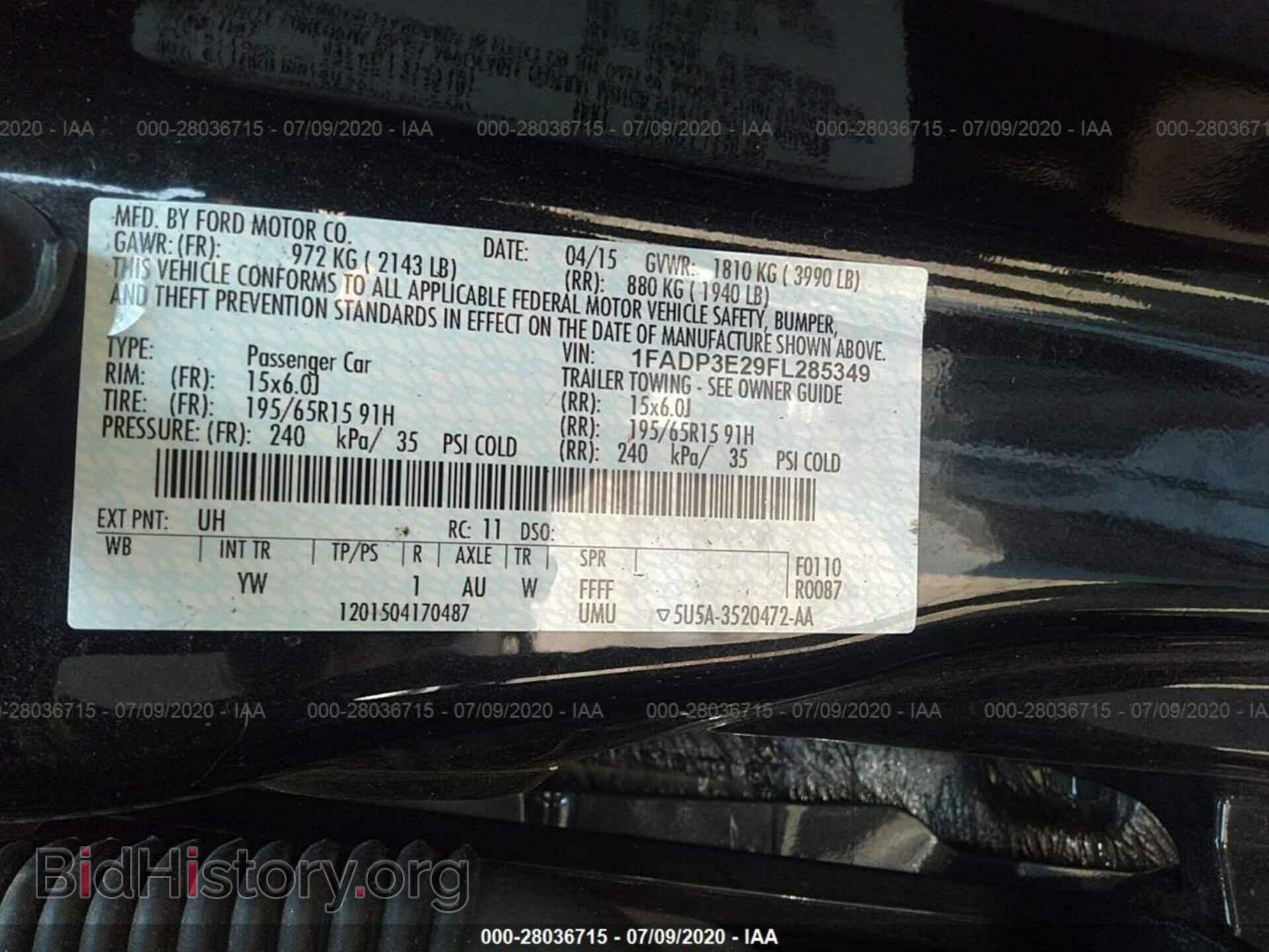 2015 FORD FOCUS - VIN: 1FADP3E29FL285349 - Фото 9