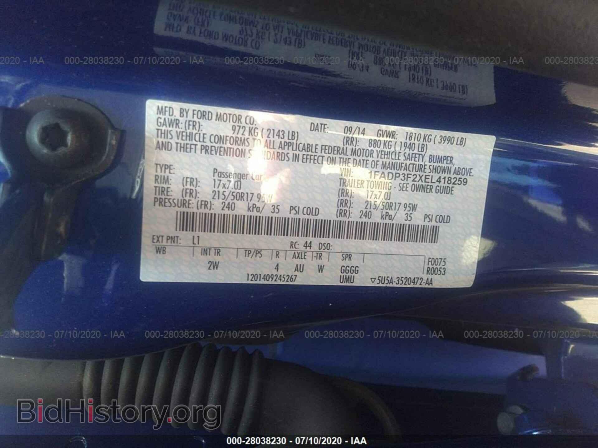 2014 FORD FOCUS - VIN: 1FADP3F2XEL418259 - Photo 9