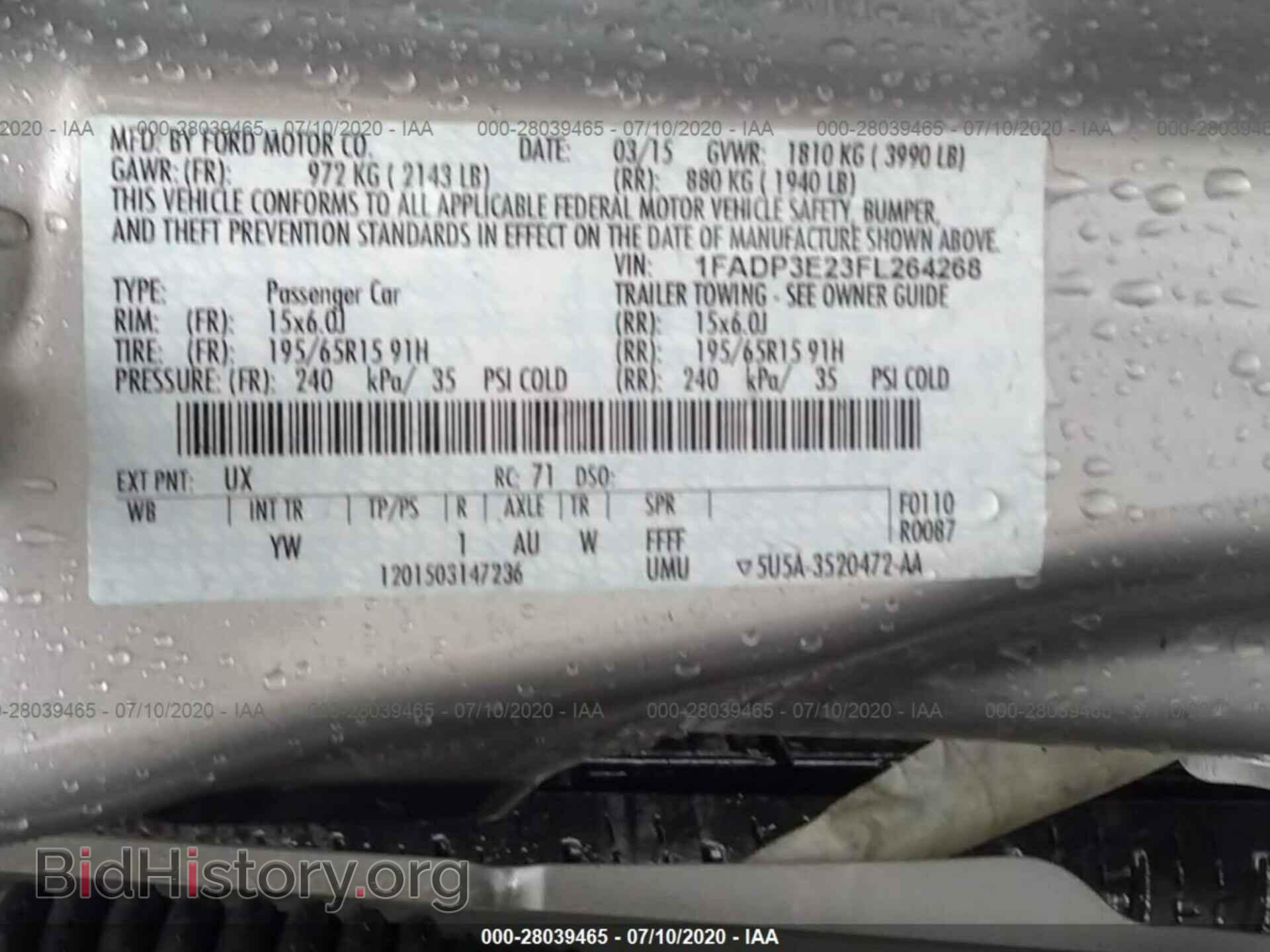 2015 FORD FOCUS - VIN: 1FADP3E23FL264268 - Photo 9