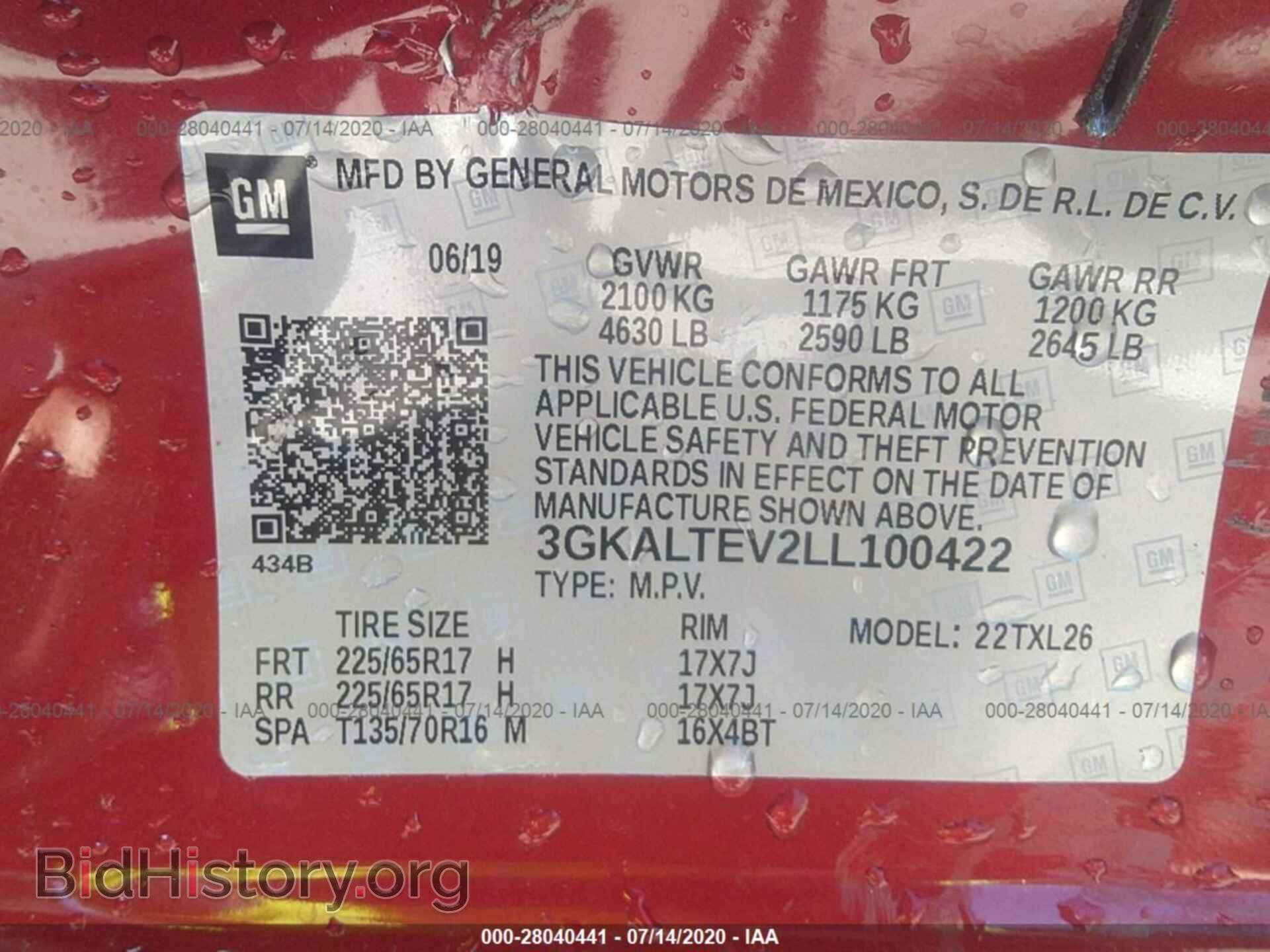 2020 GMC TERRAIN - VIN: 3GKALTEV2LL100422 - Photo 9