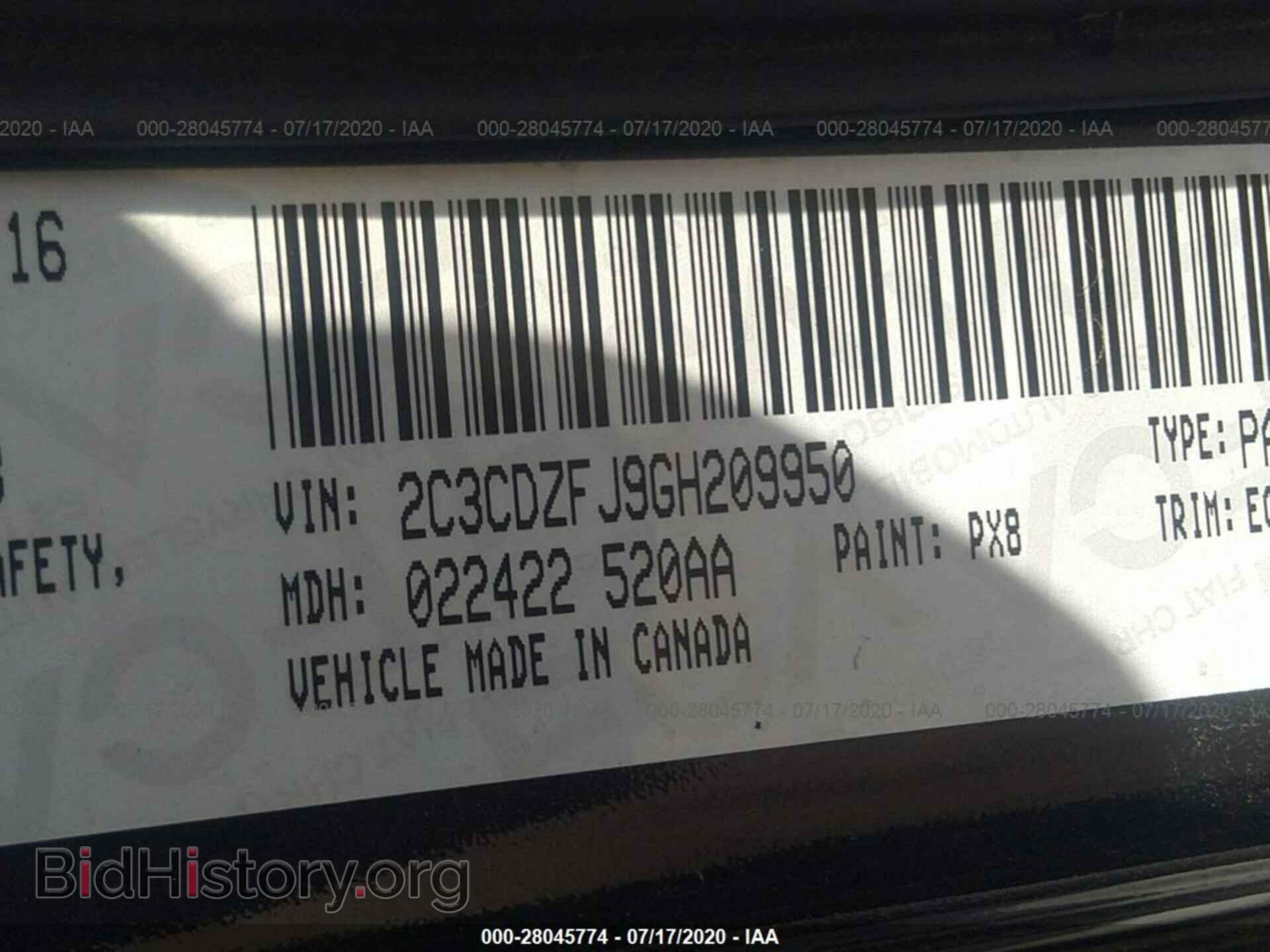 2016 DODGE CHALLENGER - VIN: 2C3CDZFJ9GH209950 - Фото 9