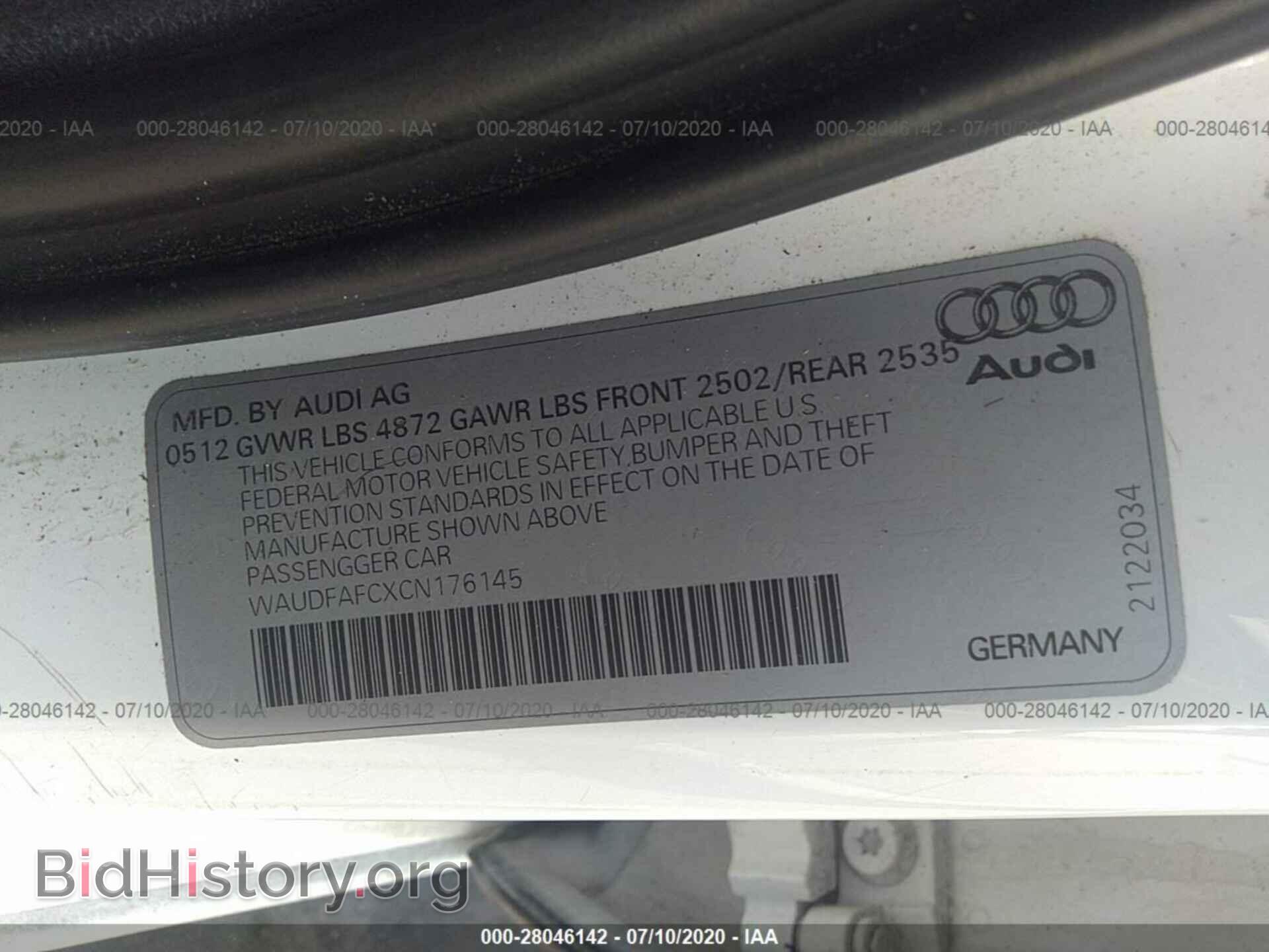 2012 AUDI A6 - VIN: WAUDFAFCXCN176145 - Фото 9
