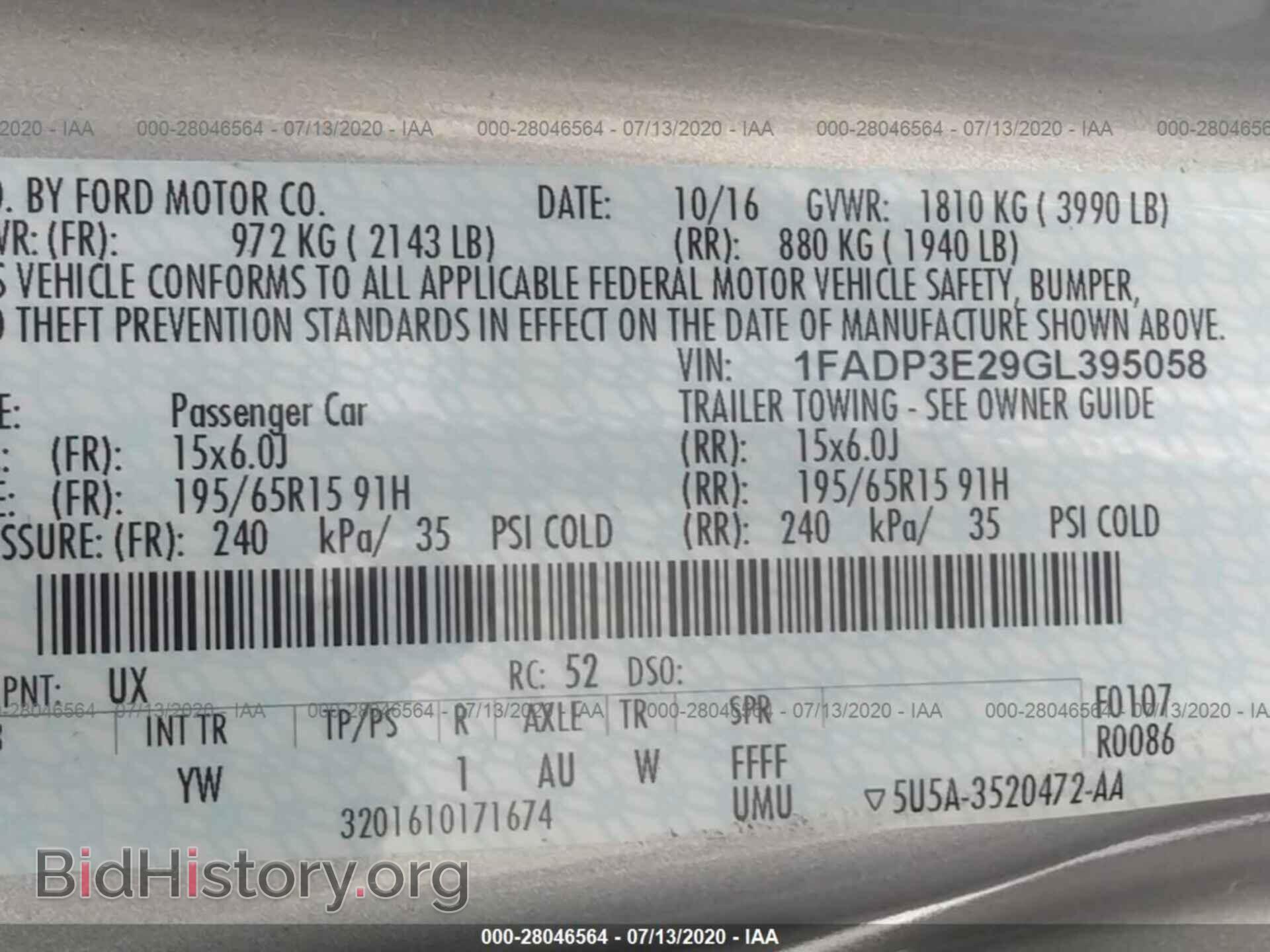2016 FORD FOCUS - VIN: 1FADP3E29GL395058 - Photo 9