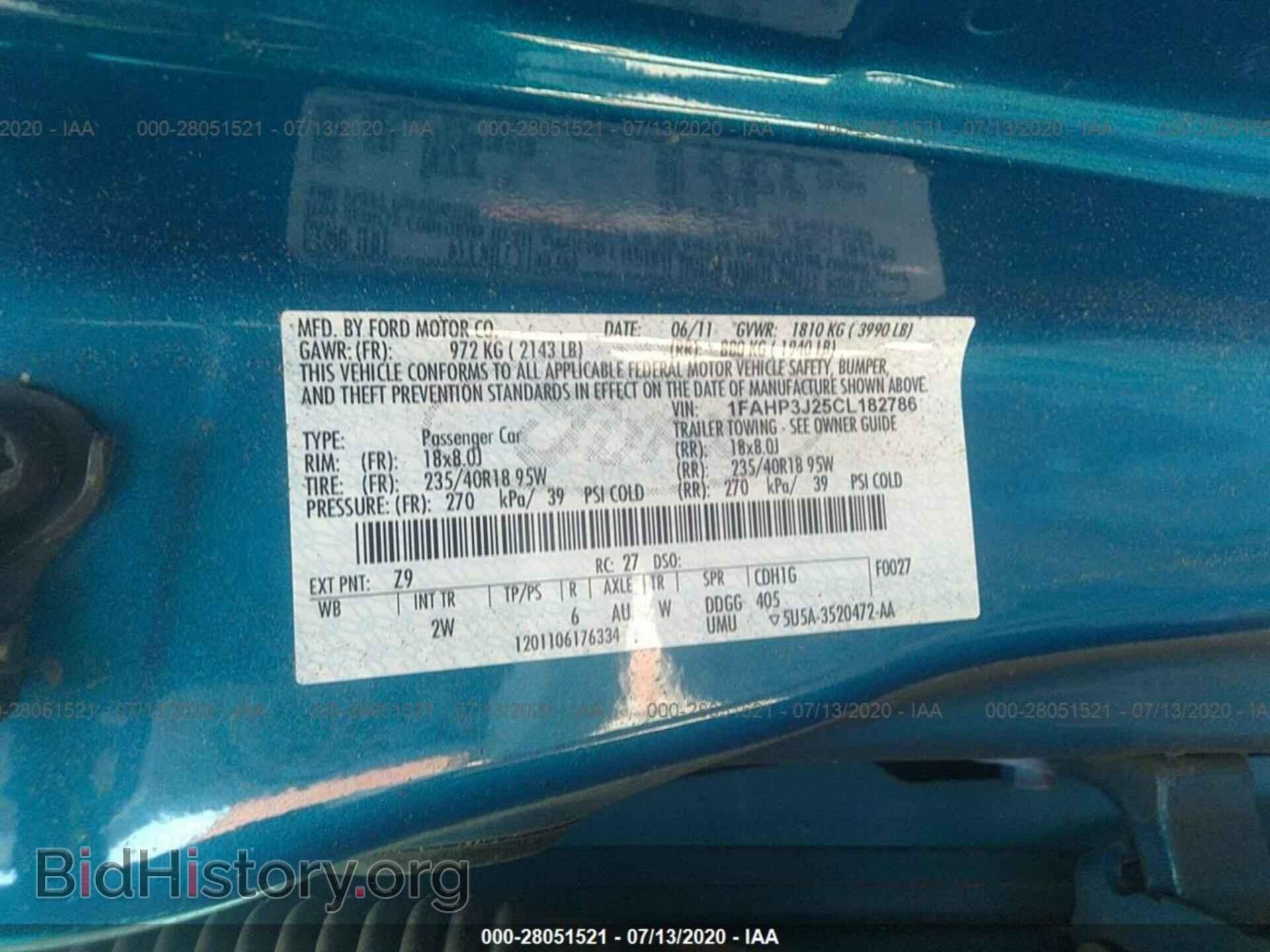 2012 FORD FOCUS - VIN: 1FAHP3J25CL182786 - Фото 9