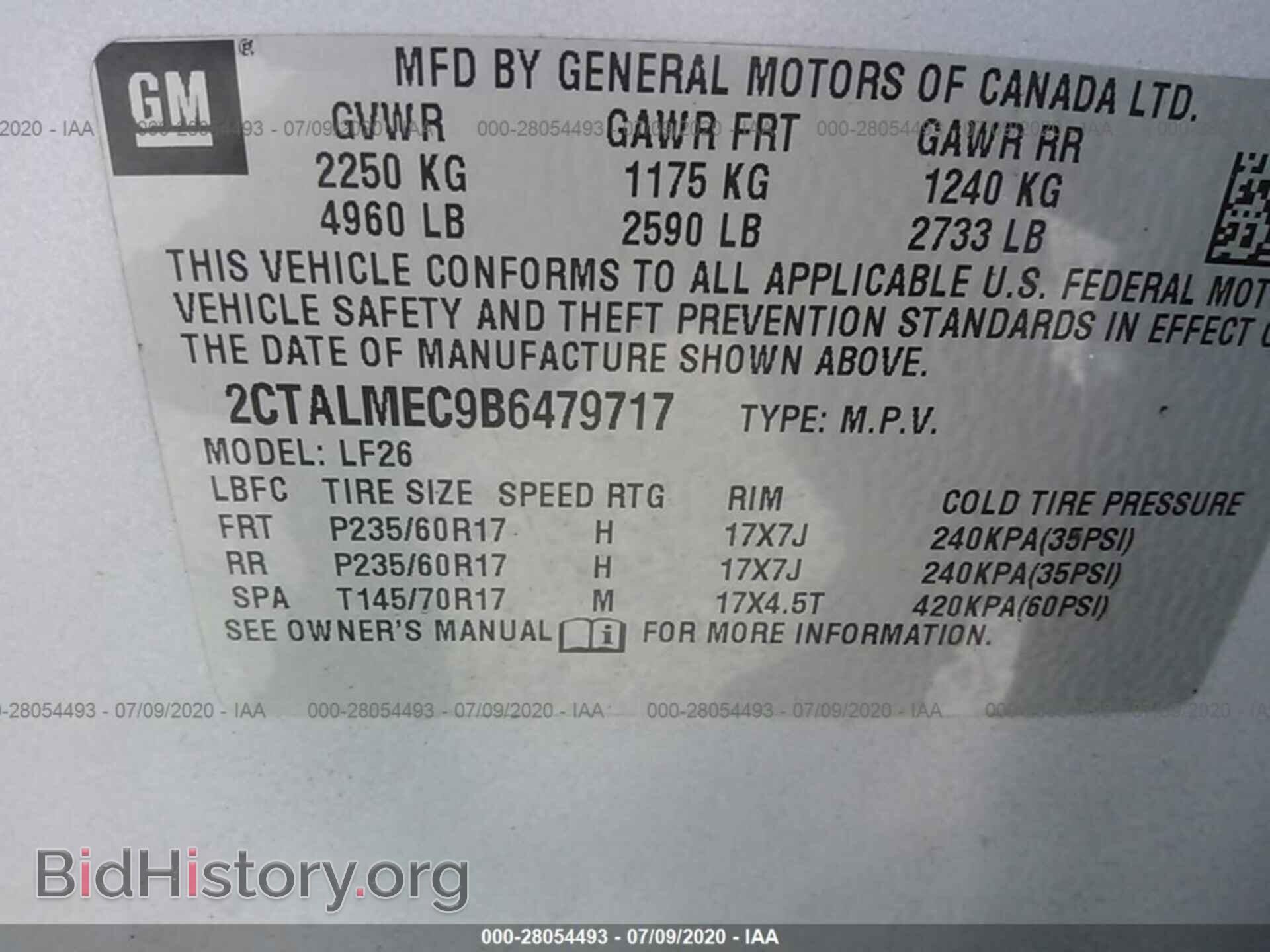 2011 GMC TERRAIN - VIN: 2CTALMEC9B6479717 - Photo 9