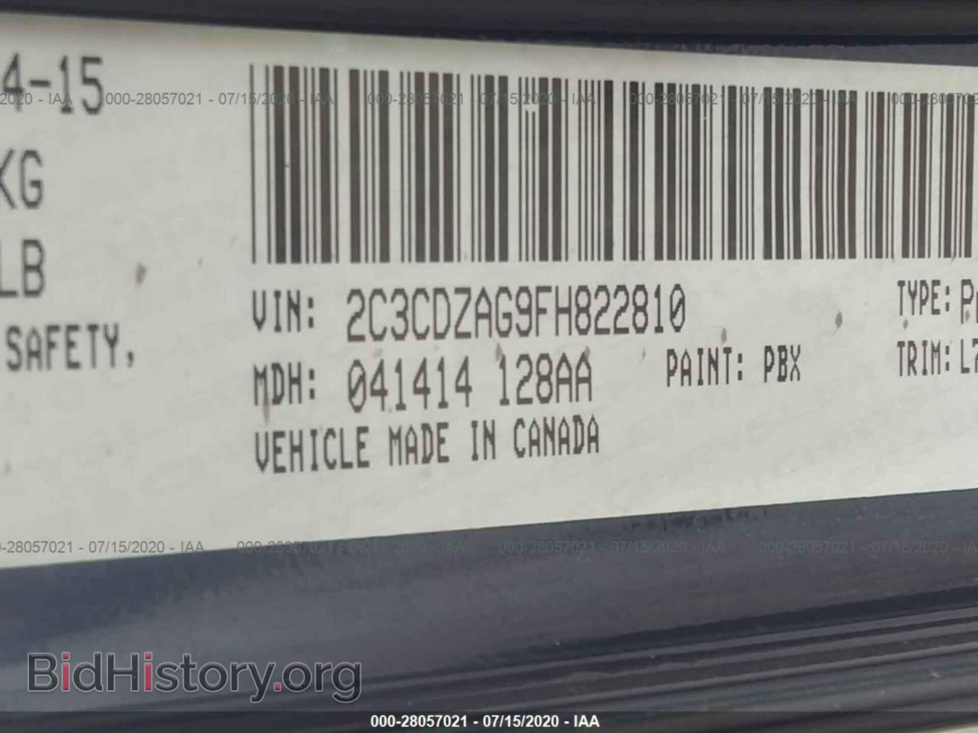 2015 DODGE CHALLENGER - VIN: 2C3CDZAG9FH822810 - Photo 9