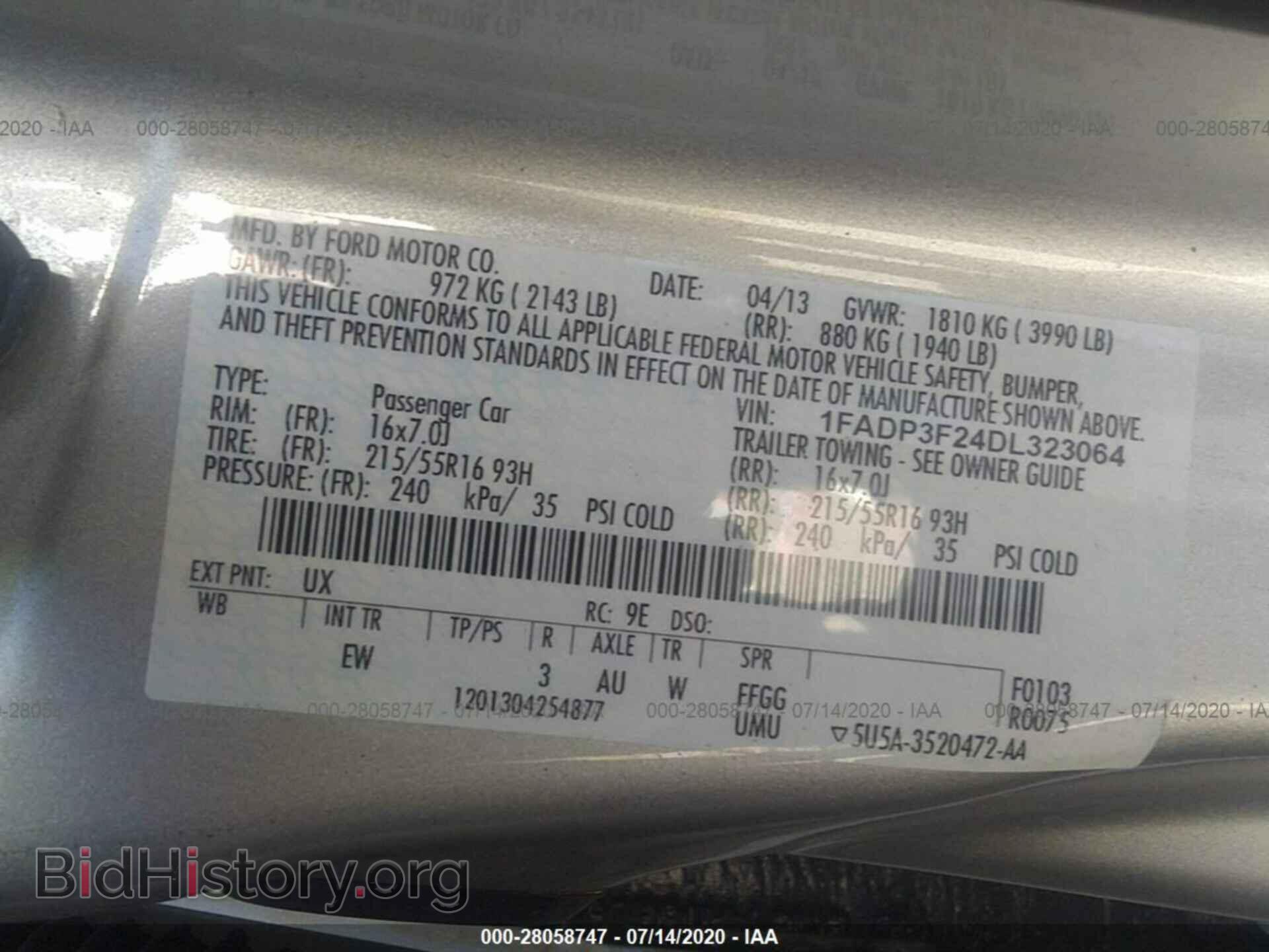 2013 FORD FOCUS - VIN: 1FADP3F24DL323064 - Photo 9