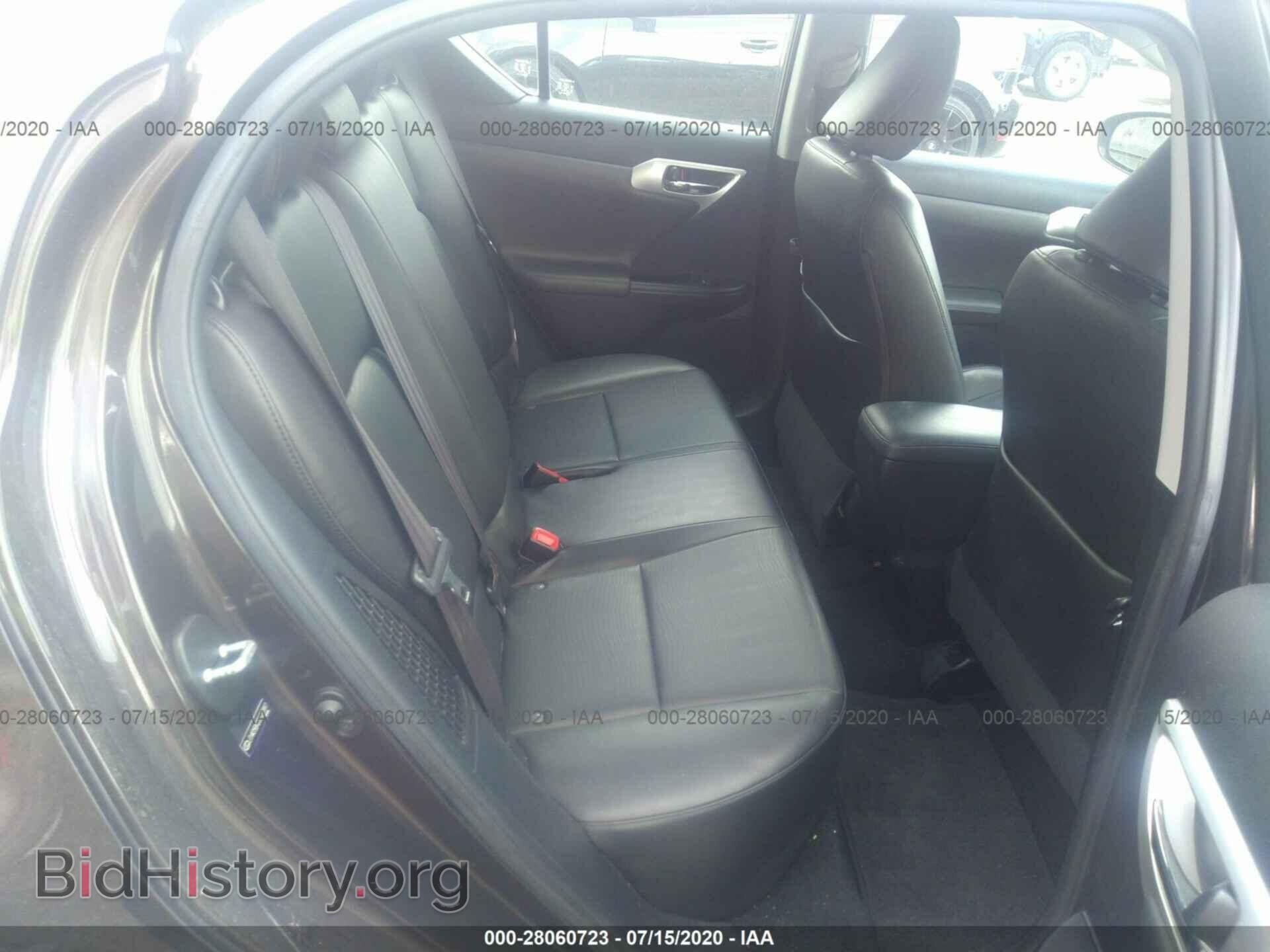 2011 LEXUS CT 200H - VIN: JTHKD5BH2B2028997 - Фото 8