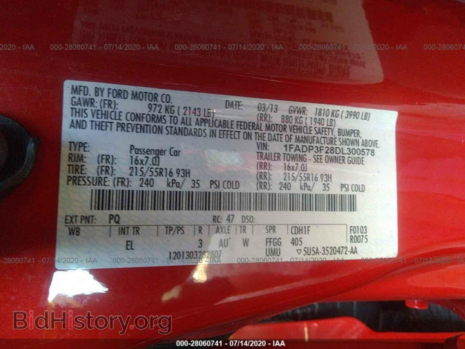 2013 FORD FOCUS - VIN: 1FADP3F28DL300578 - Фото 9