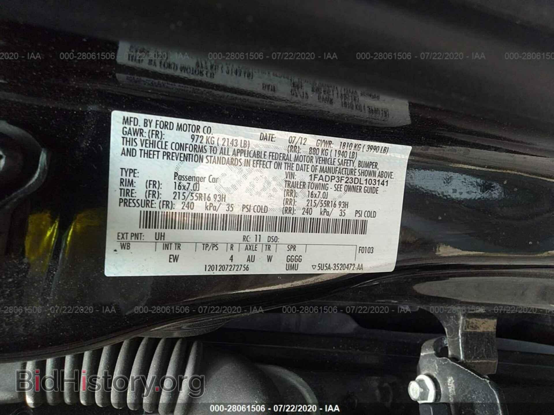 2013 FORD FOCUS - VIN: 1FADP3F23DL103141 - Фото 9