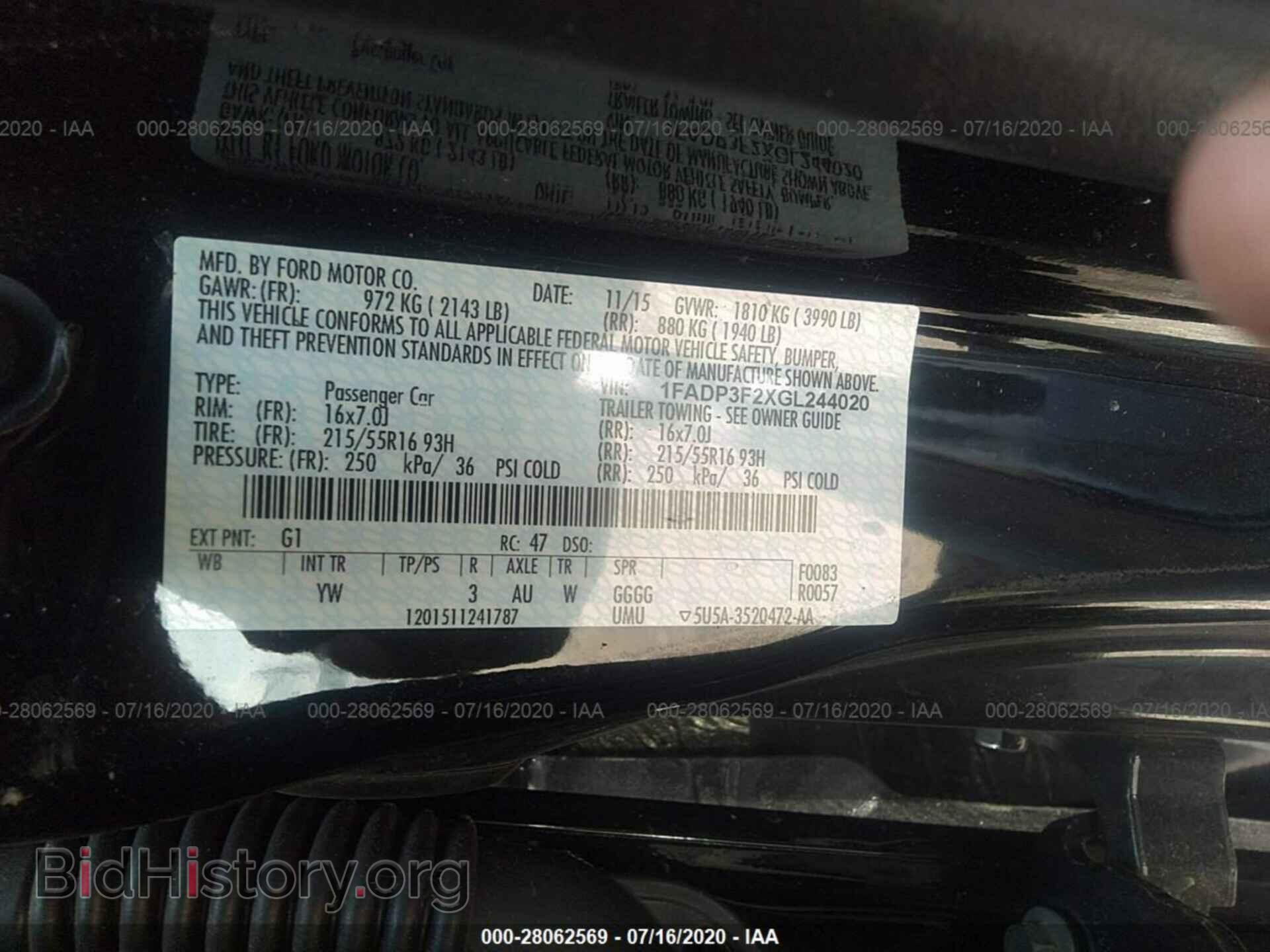 2016 FORD FOCUS - VIN: 1FADP3F2XGL244020 - Photo 9