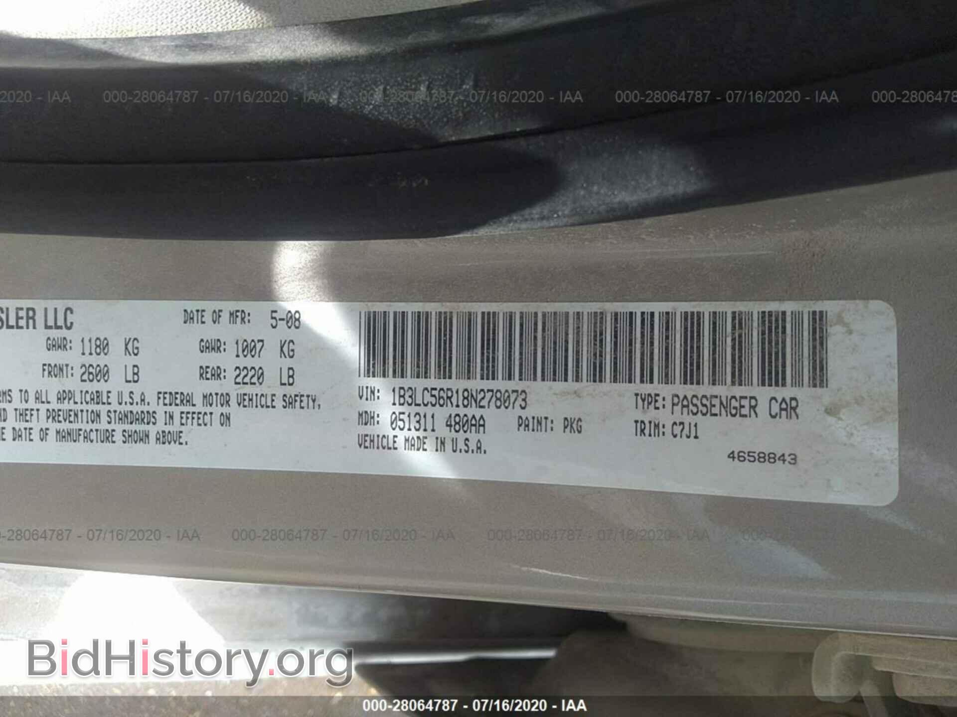 2008 DODGE AVENGER - VIN: 1B3LC56R18N278073 - Фото 9