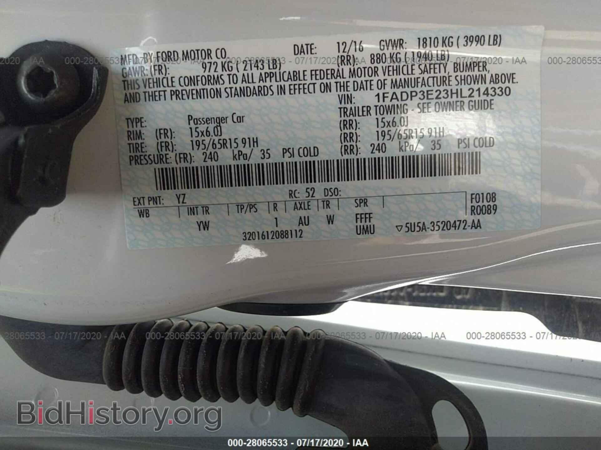 2017 FORD FOCUS - VIN: 1FADP3E23HL214330 - Photo 9
