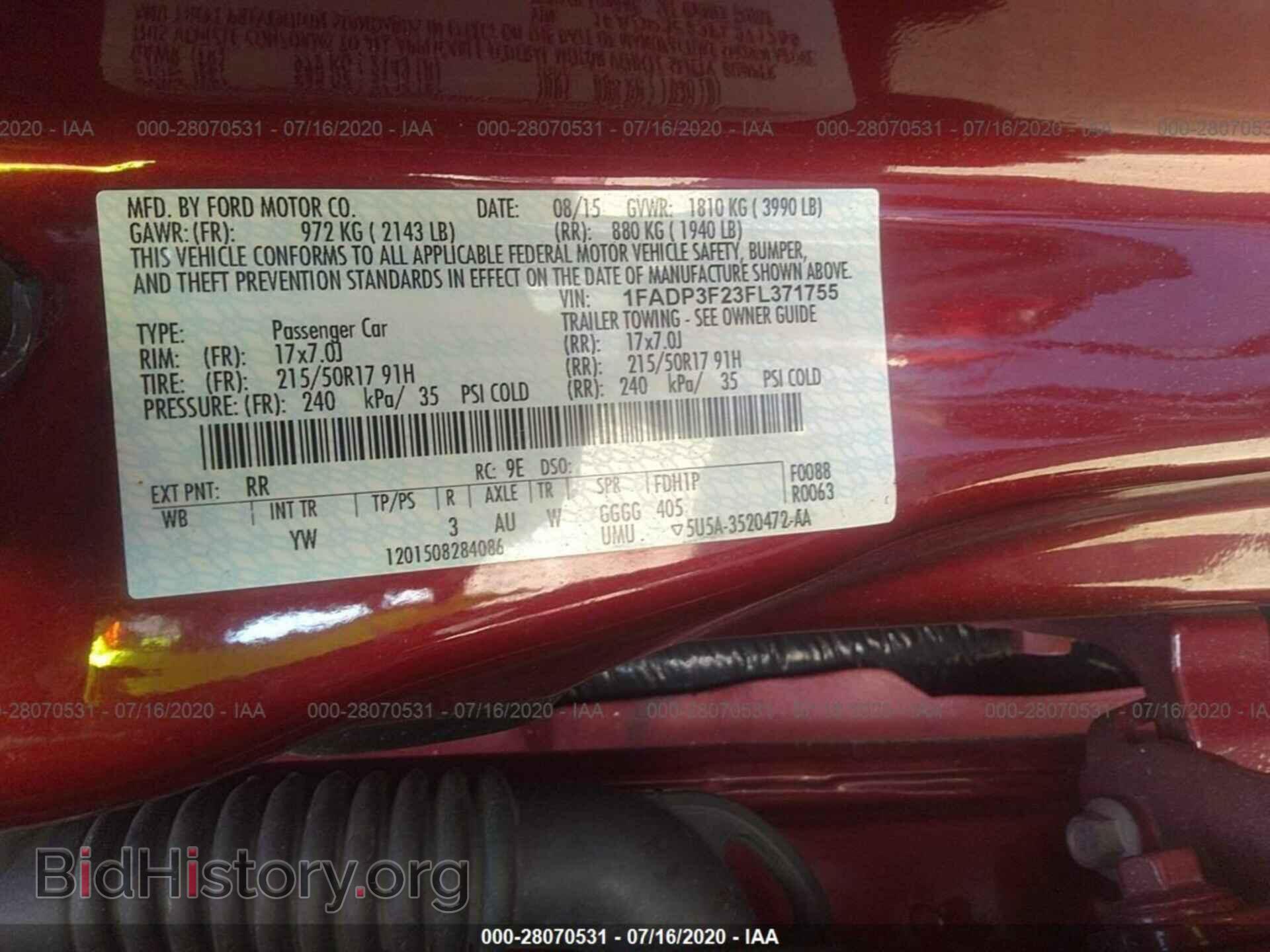 2015 FORD FOCUS - VIN: 1FADP3F23FL371755 - Photo 9