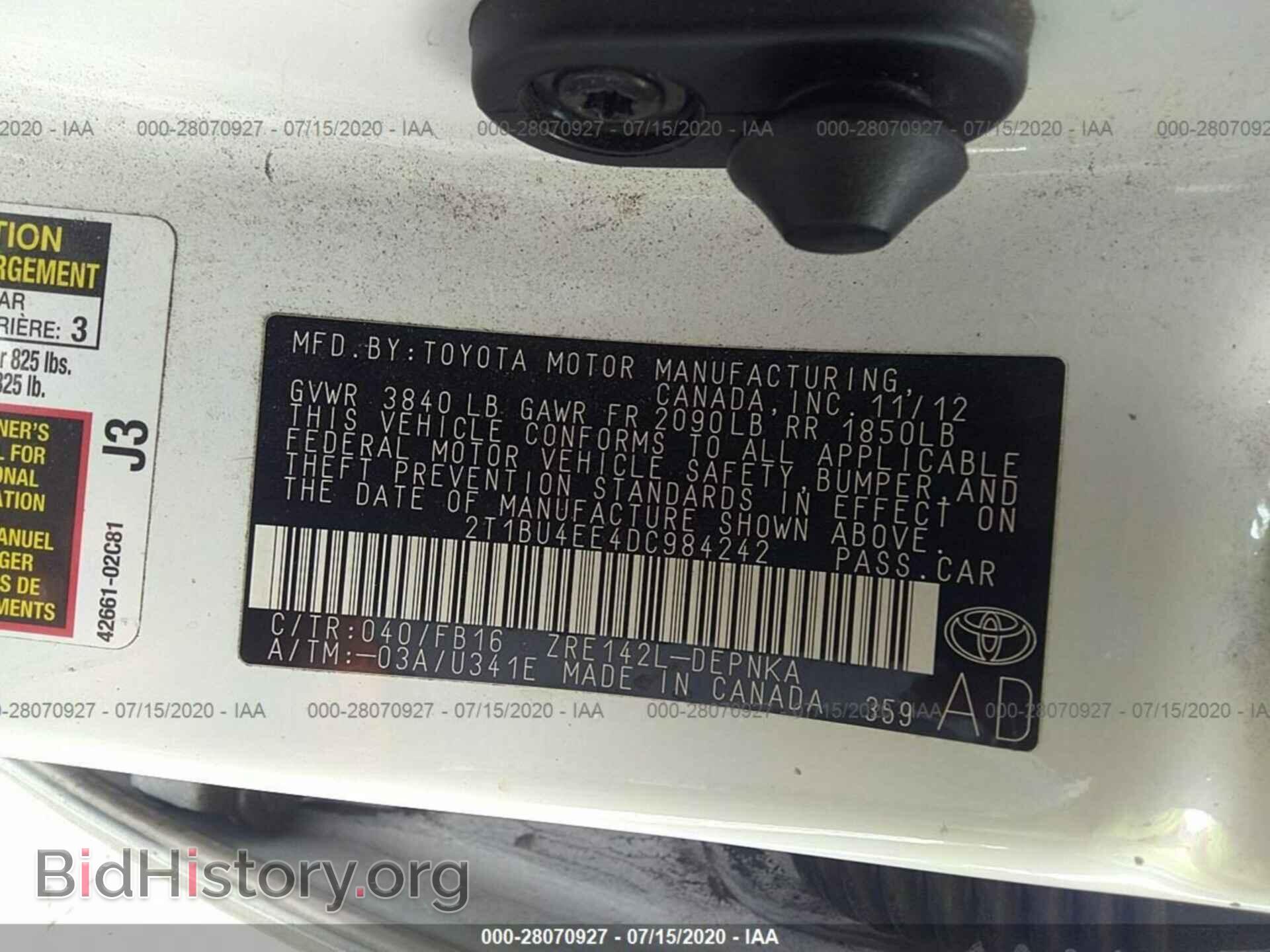 2013 TOYOTA COROLLA - VIN: 2T1BU4EE4DC984242 - Photo 9