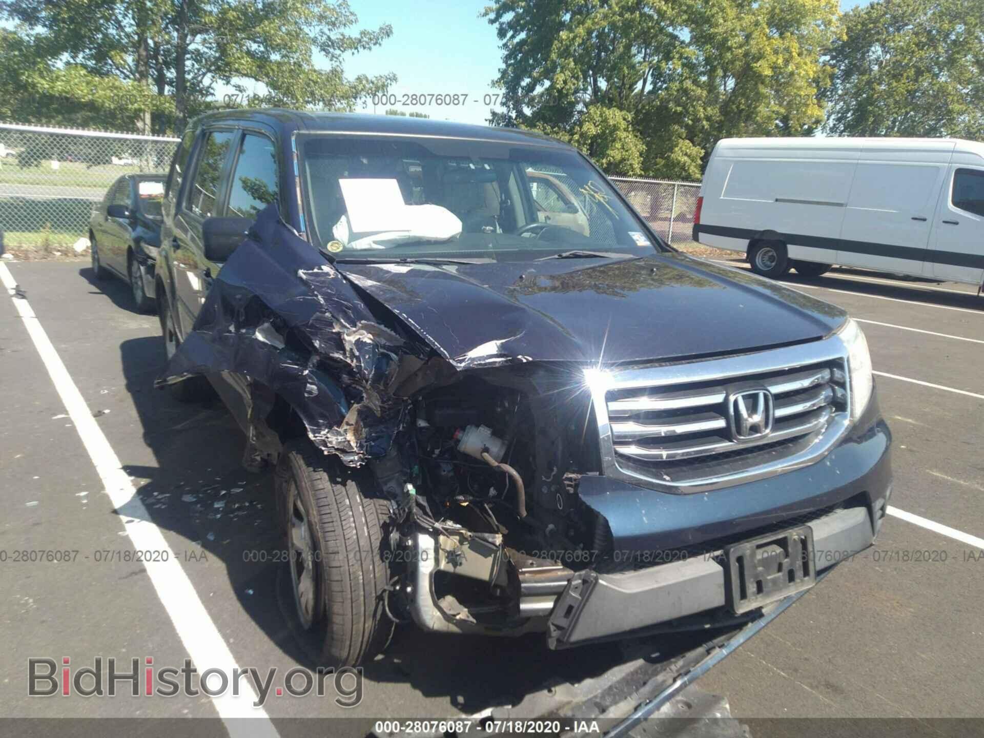 Photo 5FNYF4H29CB057883 - HONDA PILOT 2012