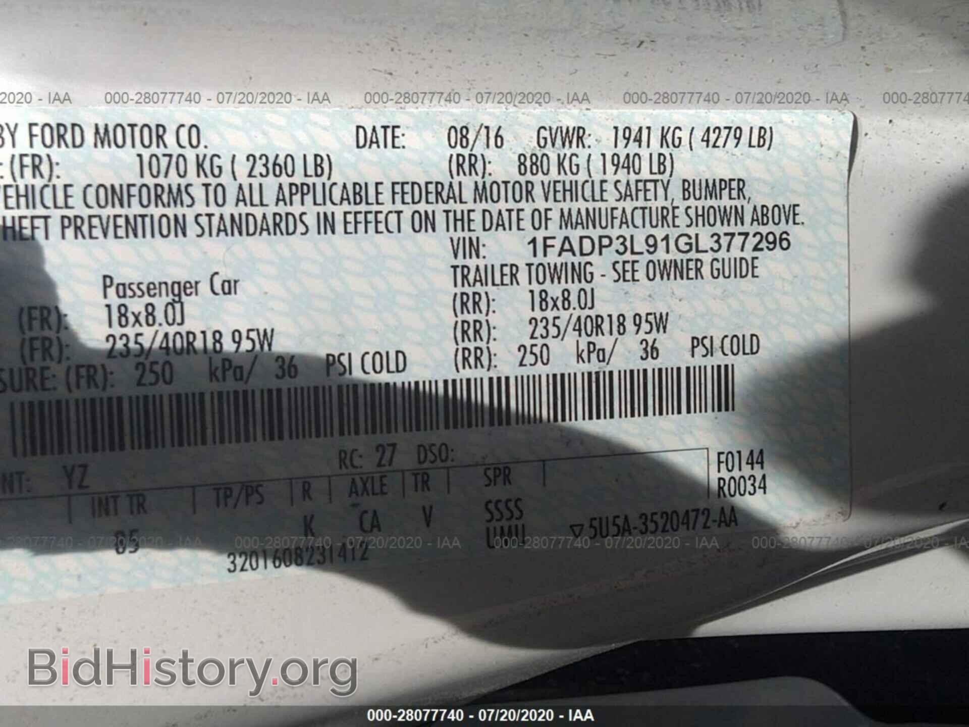 2016 FORD FOCUS - VIN: 1FADP3L91GL377296 - Photo 9