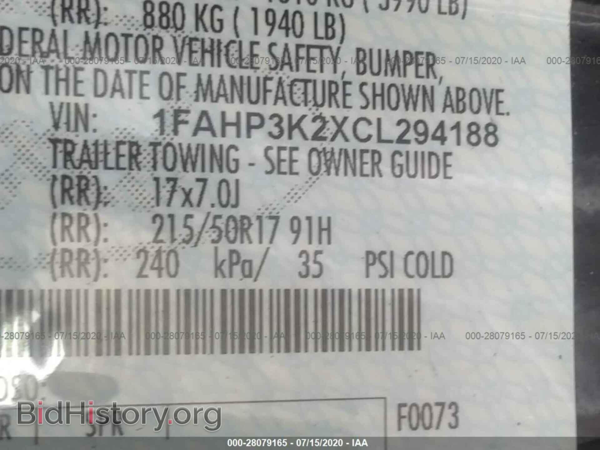 2012 FORD FOCUS - VIN: 1FAHP3K2XCL294188 - Photo 9