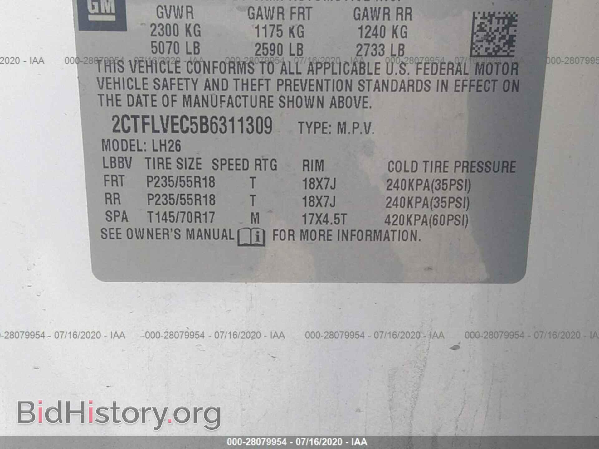 2011 GMC TERRAIN - VIN: 2CTFLVEC5B6311309 - Photo 9