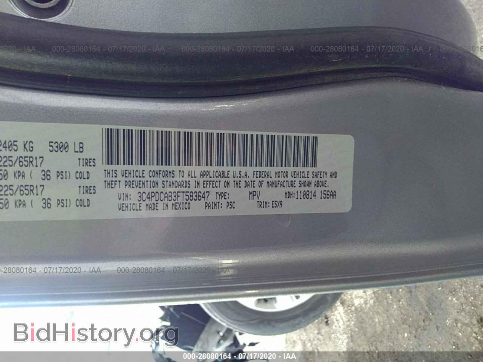 2015 DODGE JOURNEY - VIN: 3C4PDCAB3FT583647 - Photo 9