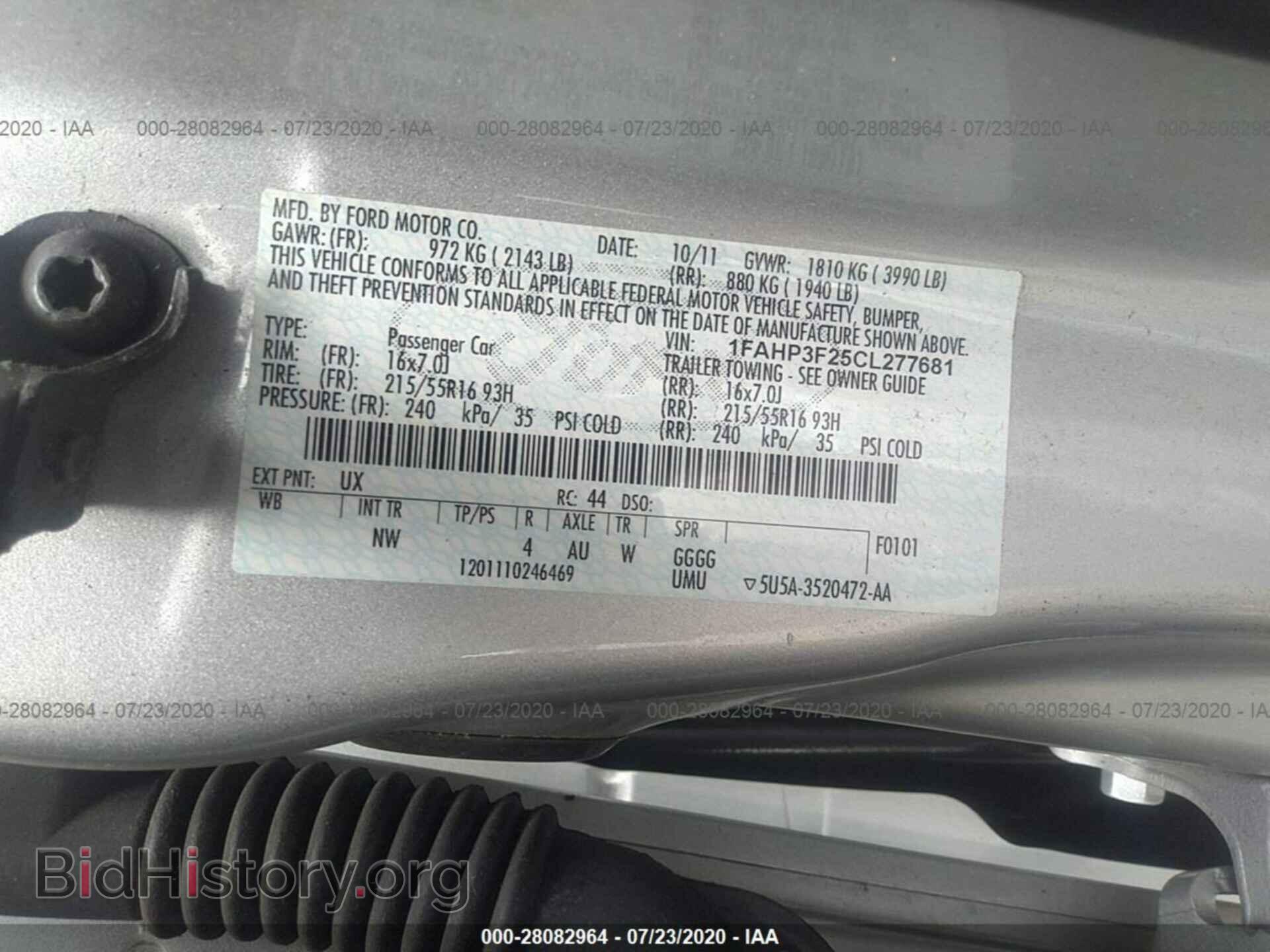 2012 FORD FOCUS - VIN: 1FAHP3F25CL277681 - Photo 9