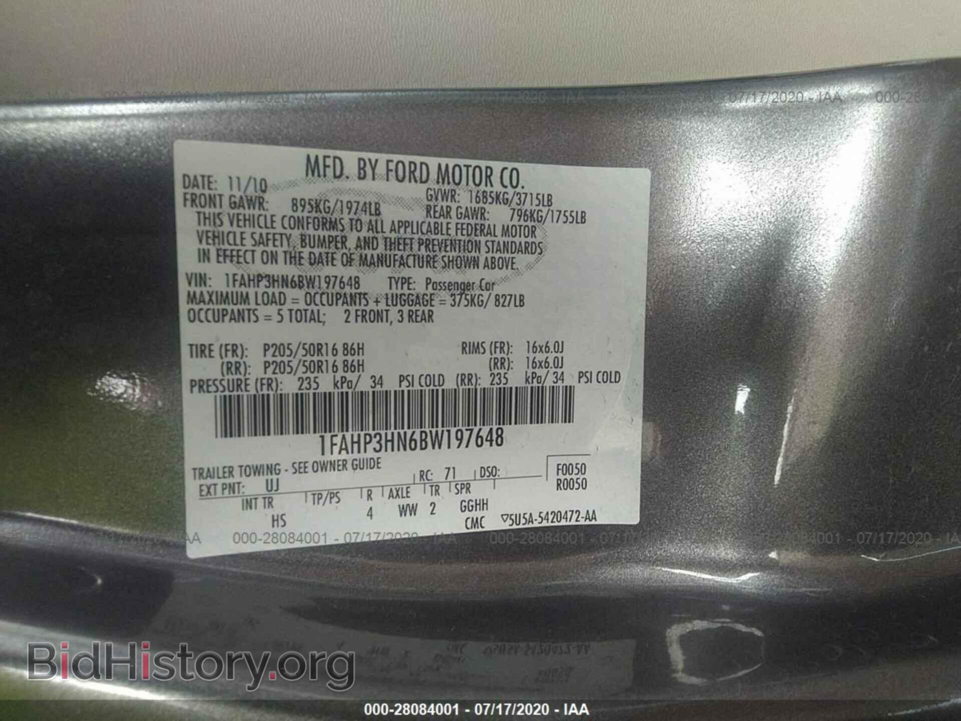 2011 FORD FOCUS - VIN: 1FAHP3HN6BW197648 - Фото 9