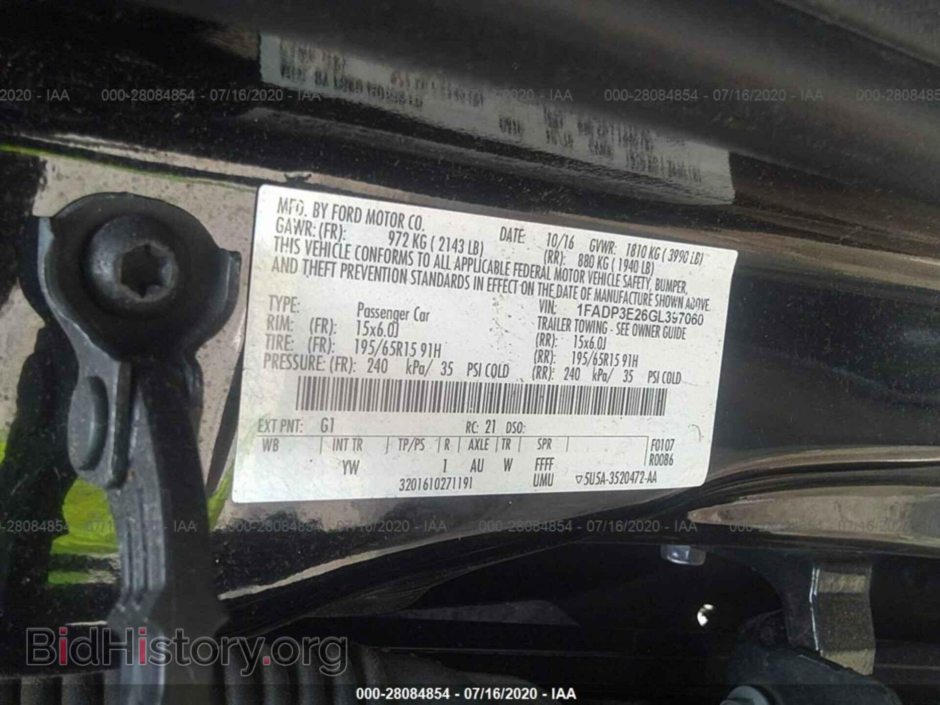 2016 FORD FOCUS - VIN: 1FADP3E26GL397060 - Фото 9