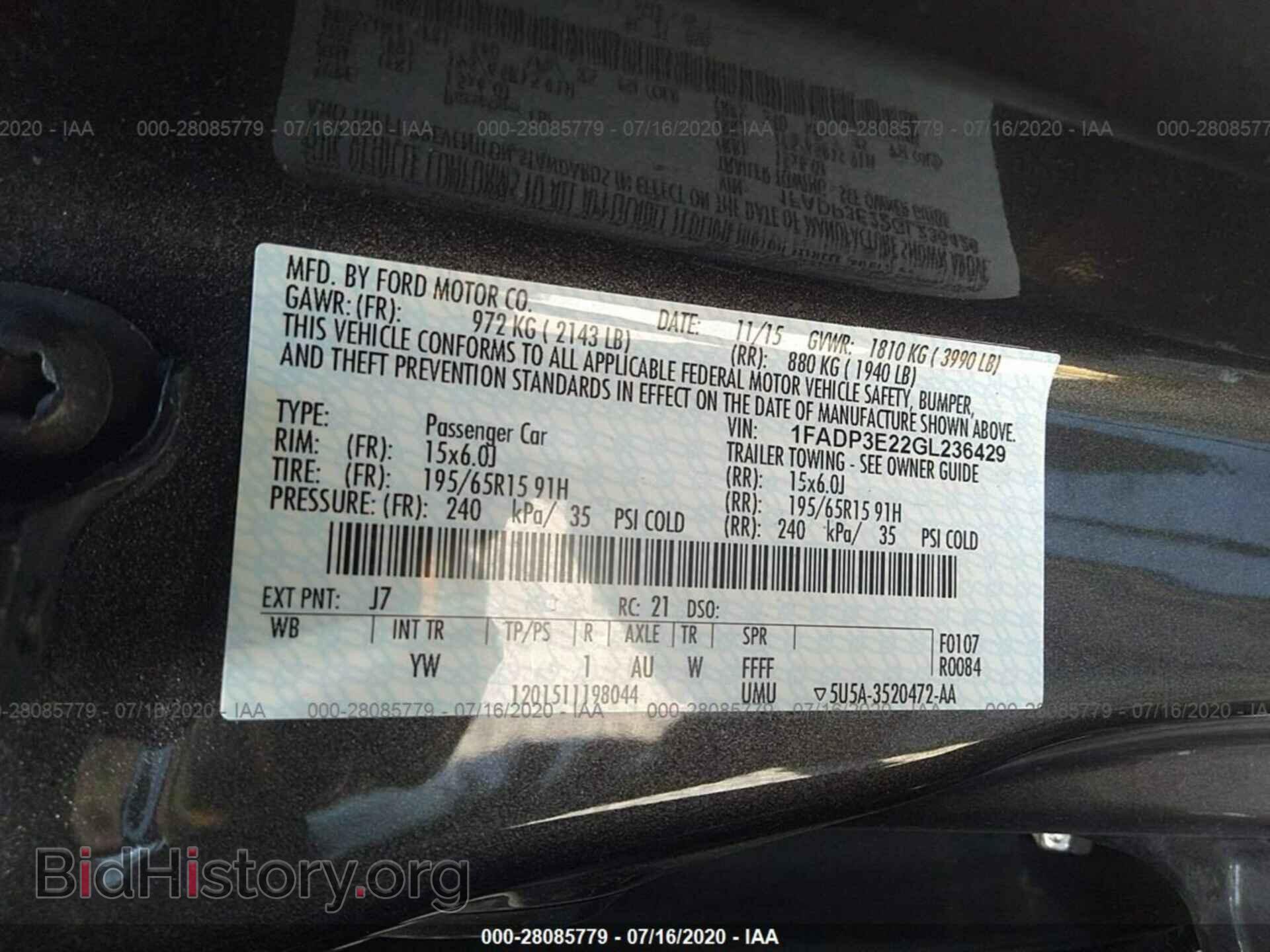 2016 FORD FOCUS - VIN: 1FADP3E22GL236429 - Photo 9