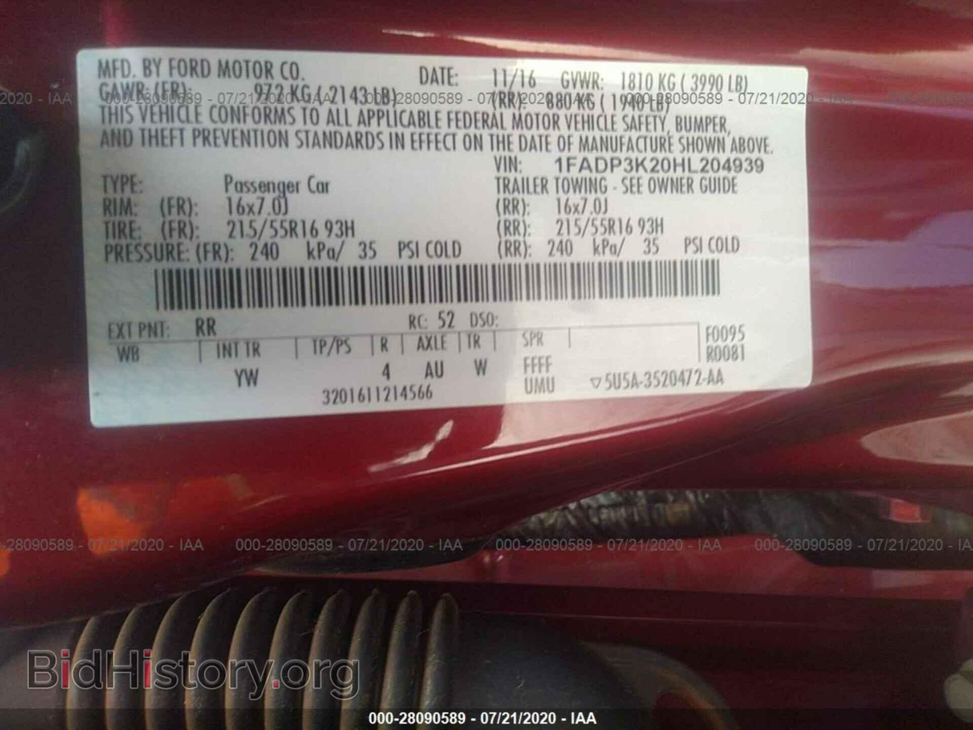 2017 FORD FOCUS - VIN: 1FADP3K20HL204939 - Photo 9