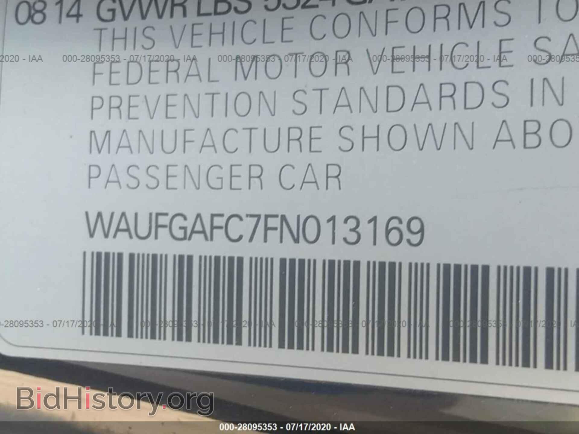 2015 AUDI A6 - VIN: WAUFGAFC7FN013169 - Photo 9
