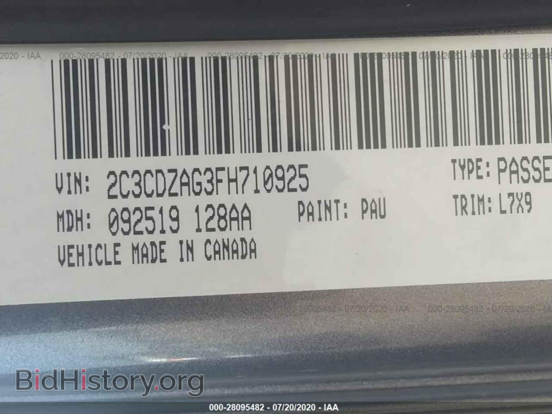 2015 DODGE CHALLENGER - VIN: 2C3CDZAG3FH710925 - Фото 9