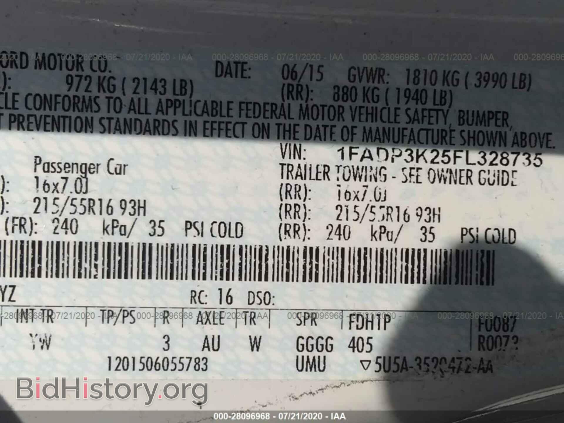 2015 FORD FOCUS - VIN: 1FADP3K25FL328735 - Photo 9
