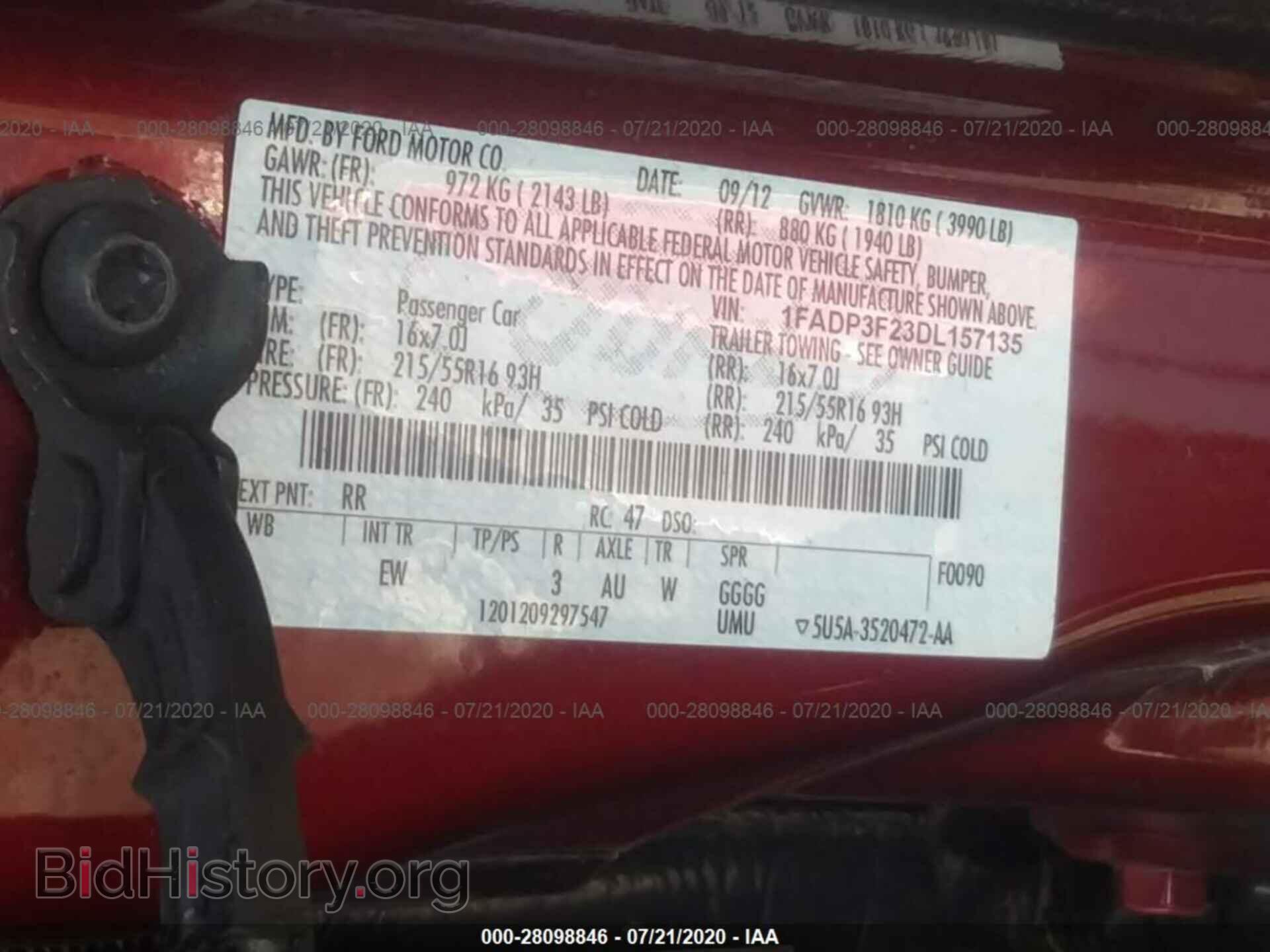 2013 FORD FOCUS - VIN: 1FADP3F23DL157135 - Photo 9
