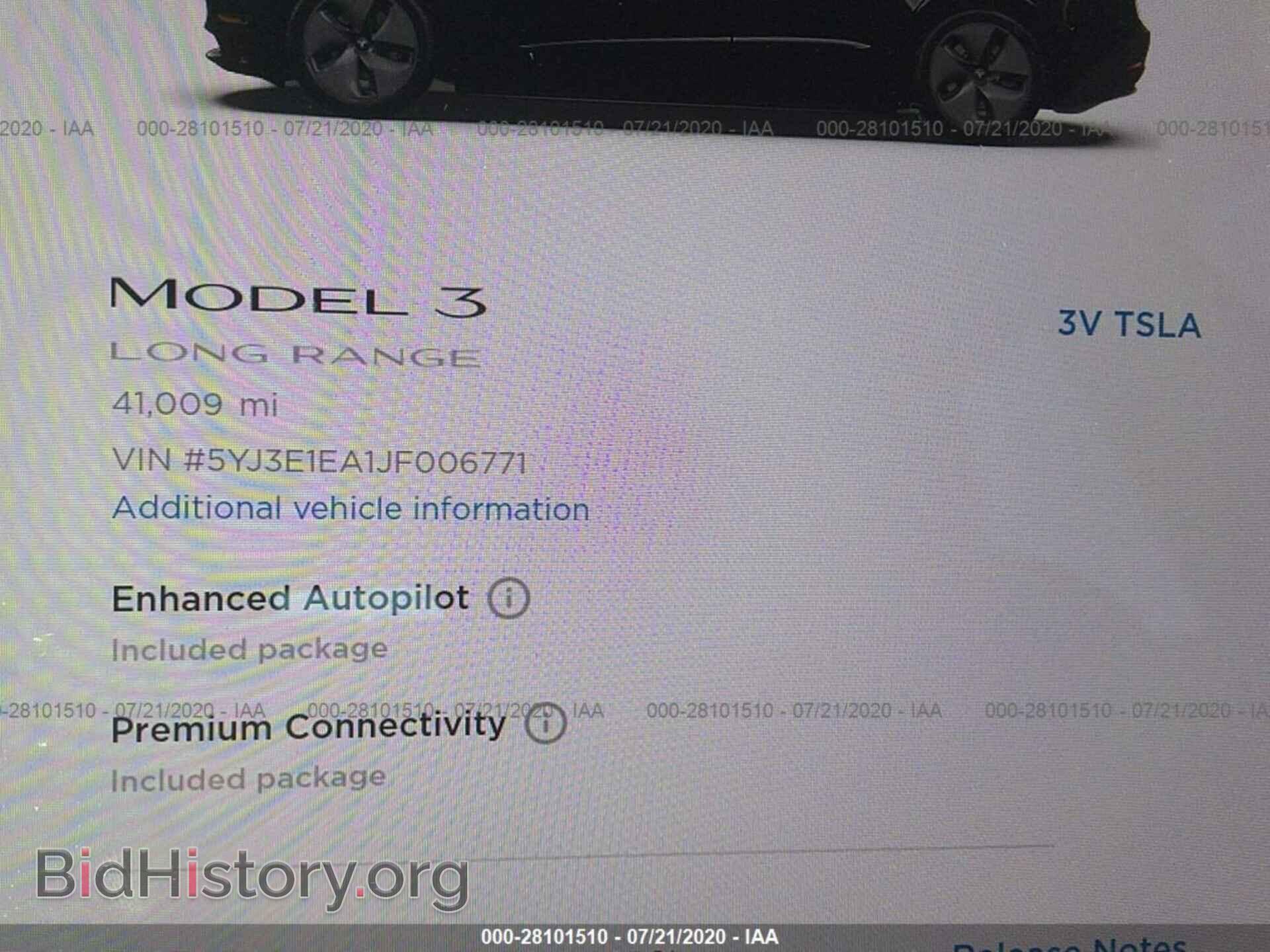 2018 TESLA MODEL 3 - VIN: 5YJ3E1EA1JF006771 - Photo 7
