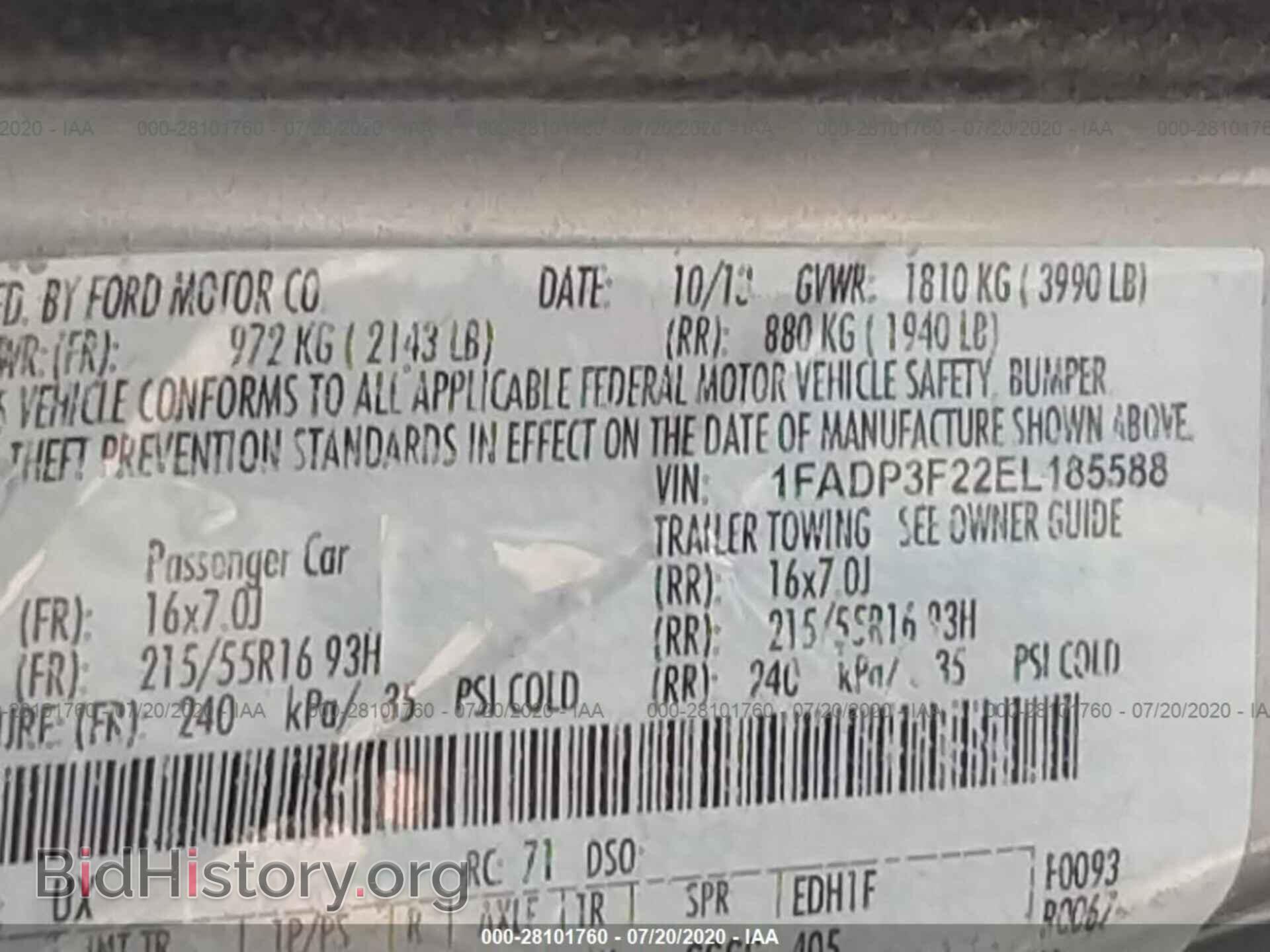 2014 FORD FOCUS - VIN: 1FADP3F22EL185588 - Photo 9