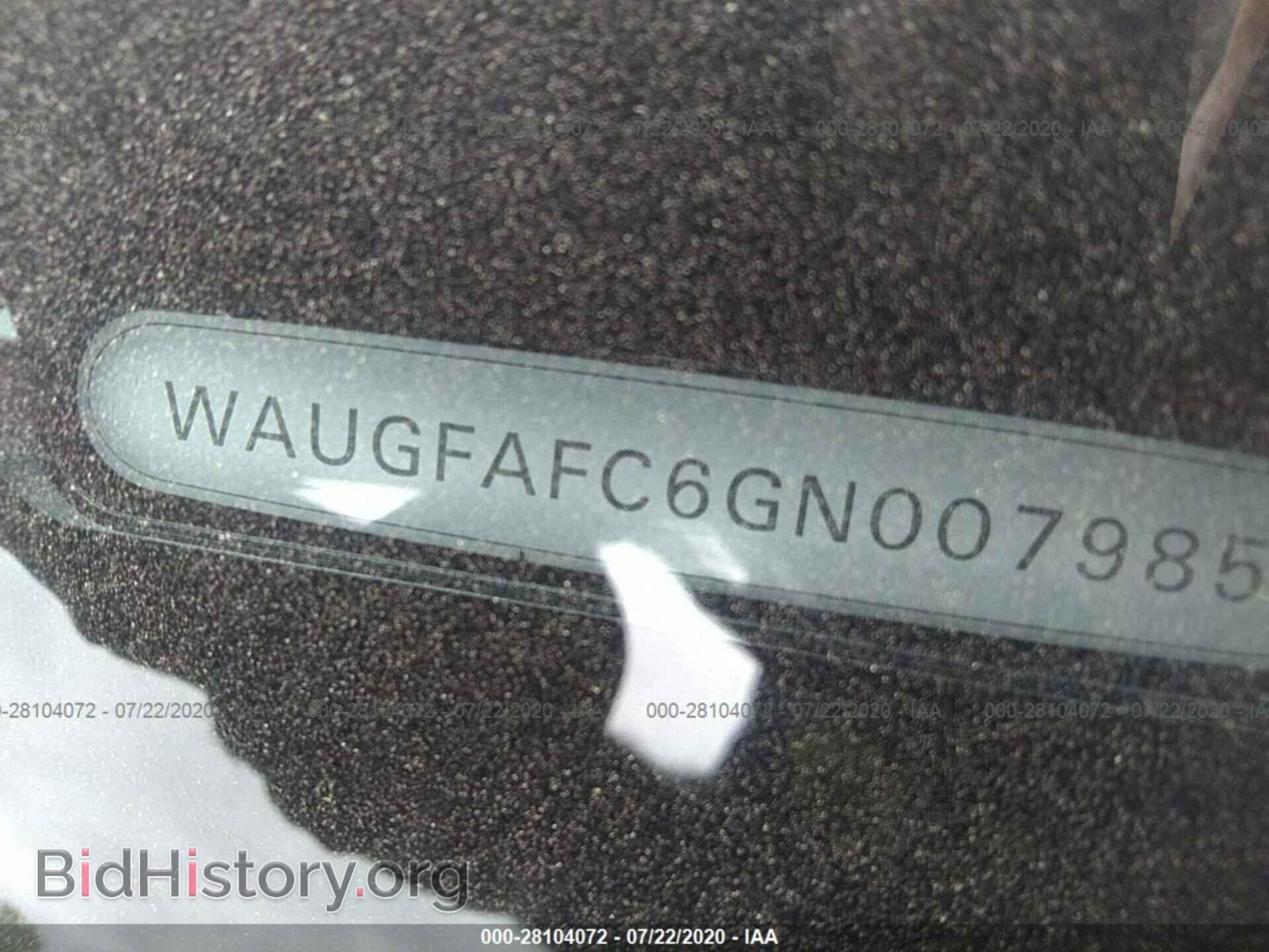 2016 AUDI A6 - VIN: WAUGFAFC6GN007985 - Фото 9